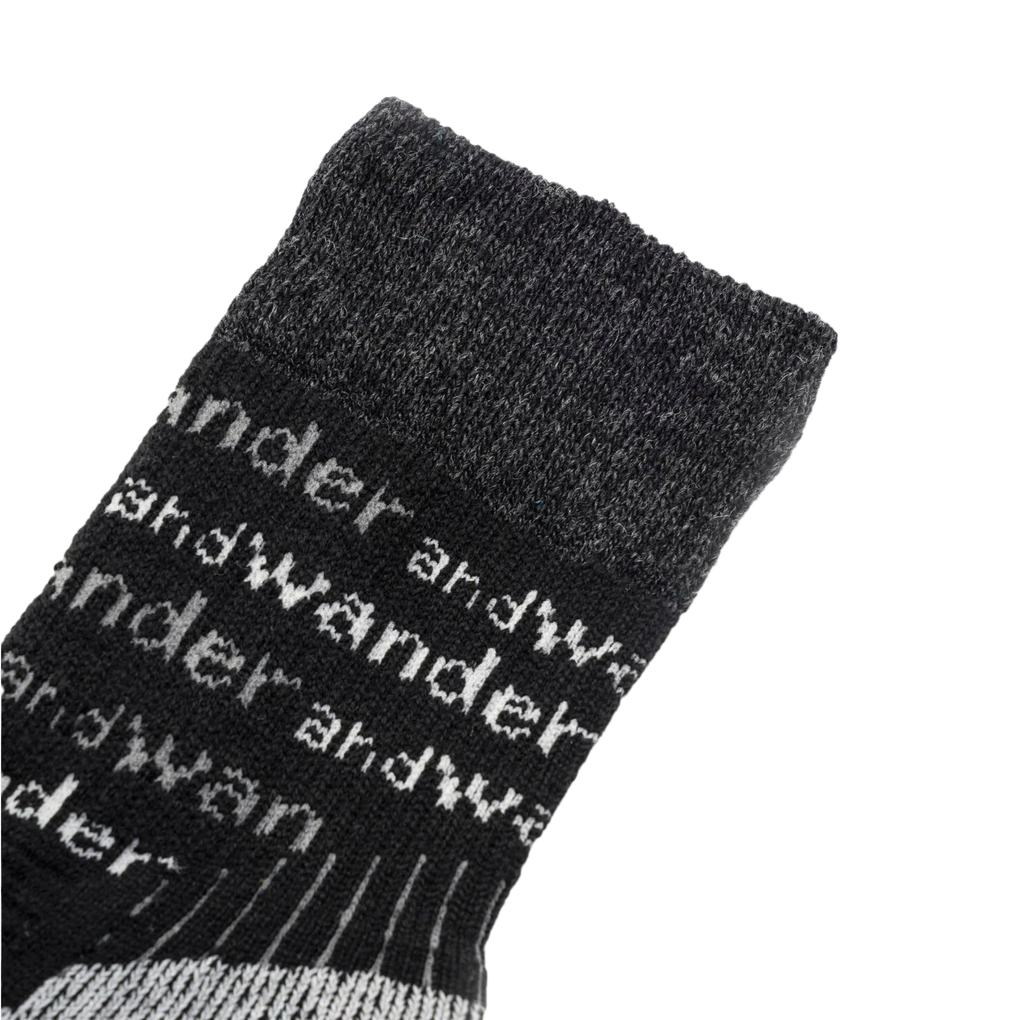 and wander Wool Socks Black - Image 4