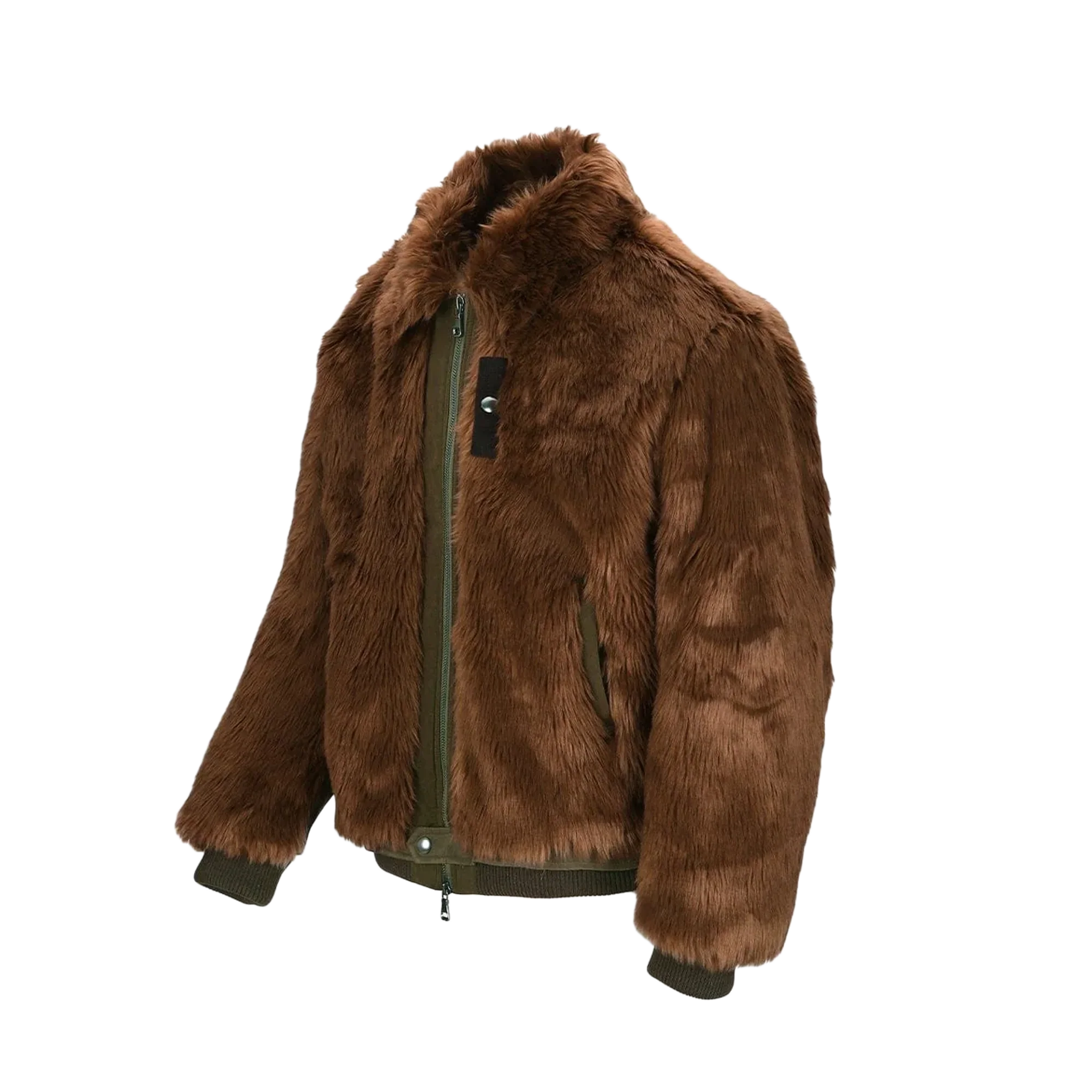 Andersson Bell Unisex Flight Fur Bomber Jacket Brown - Image 2