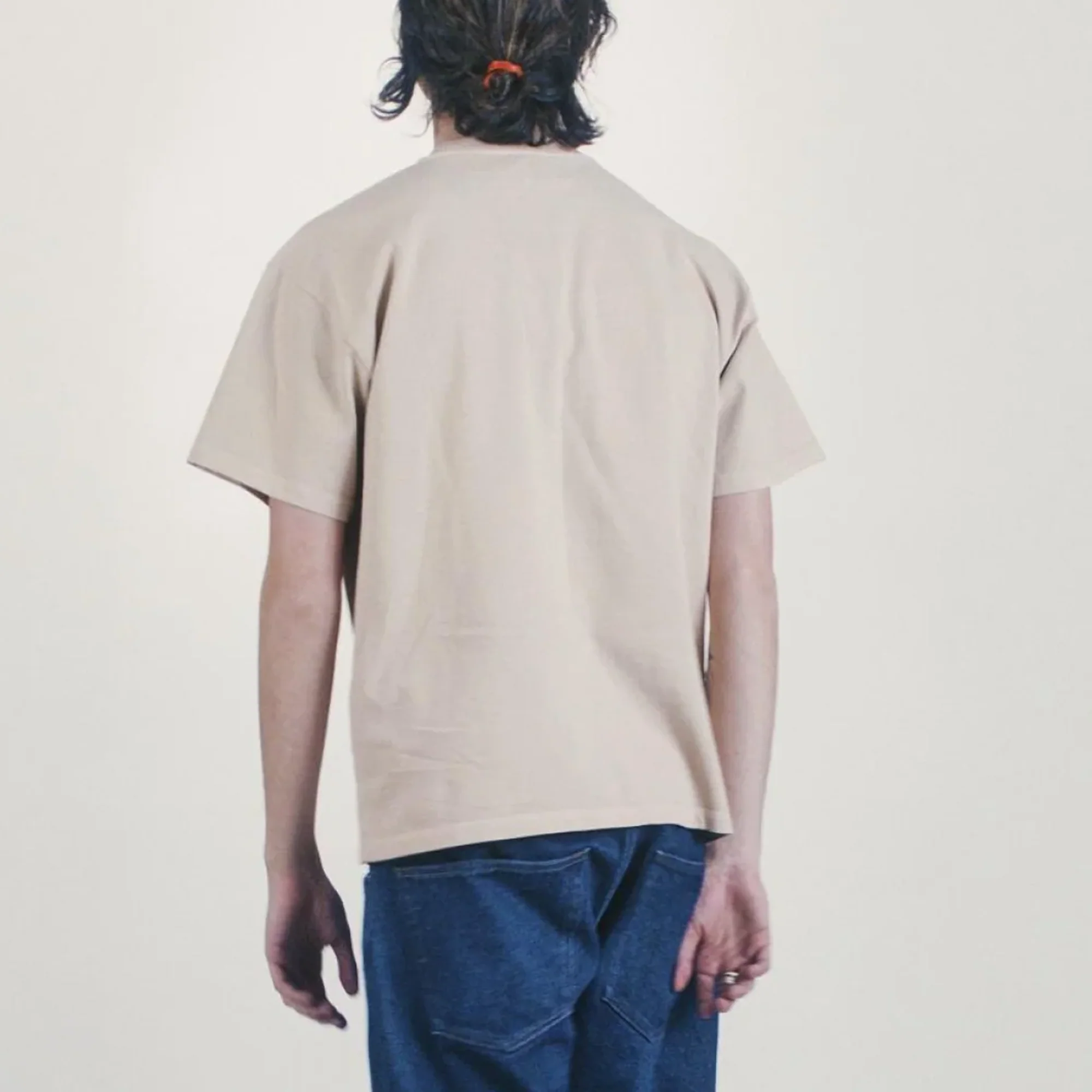 Aries Faded Grunge Short Sleeve T-Shirt Beige - Image 7