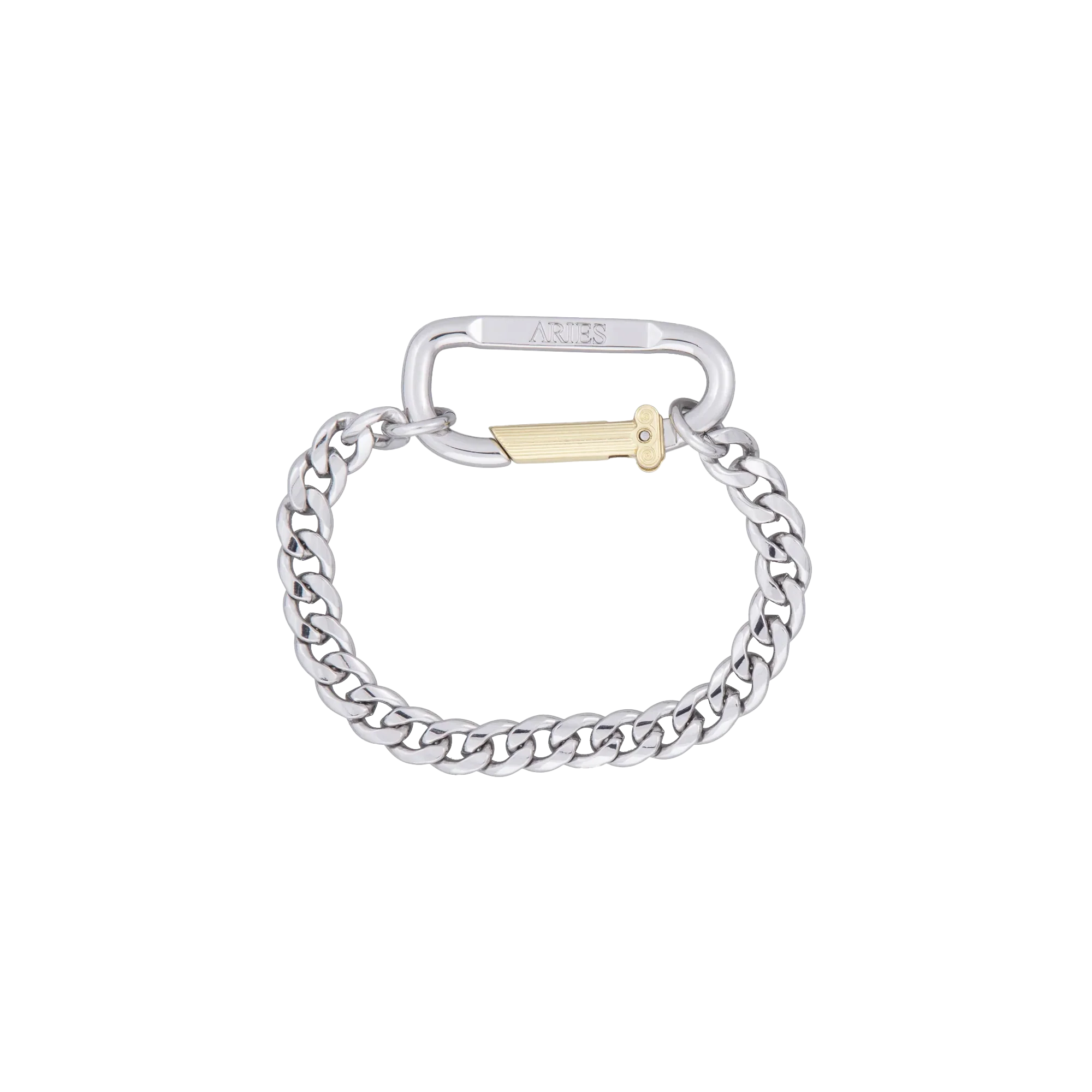 Aries Mini Carabiner Chain Bracelet Silver AR9026403
