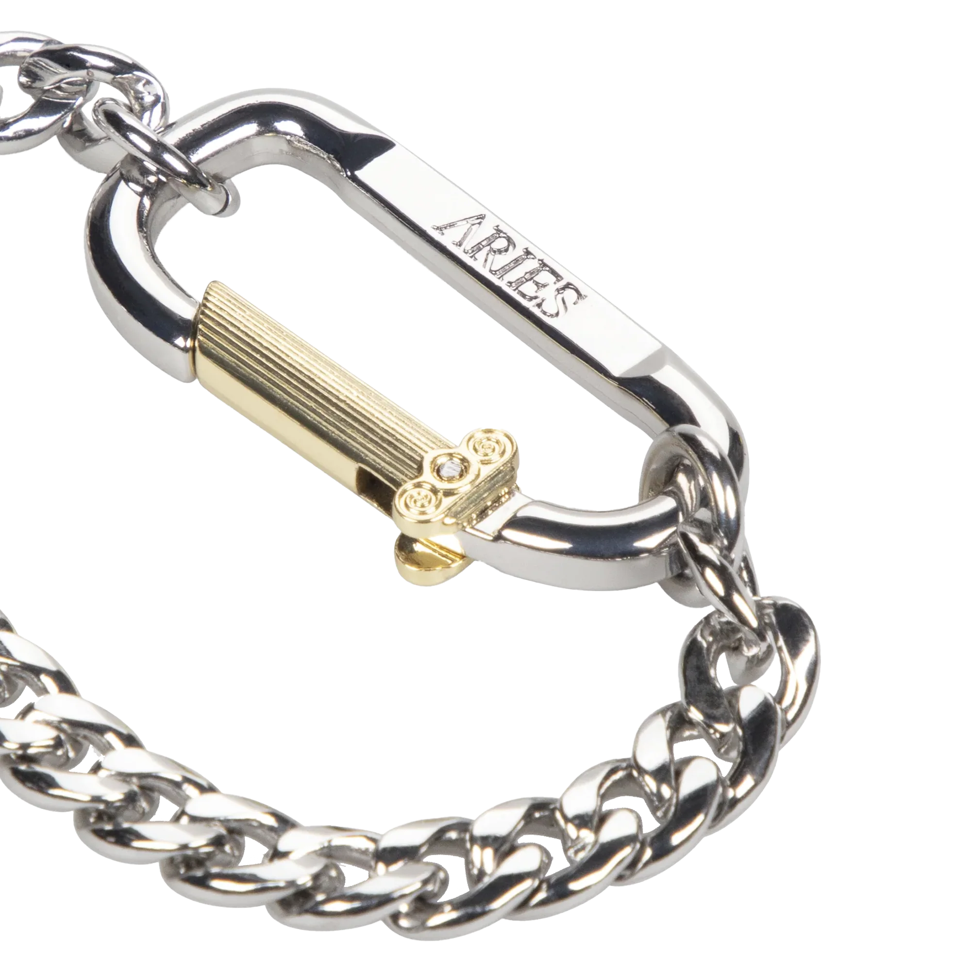 Aries Mini Carabiner Chain Bracelet Silver AR9026403 - Image 4