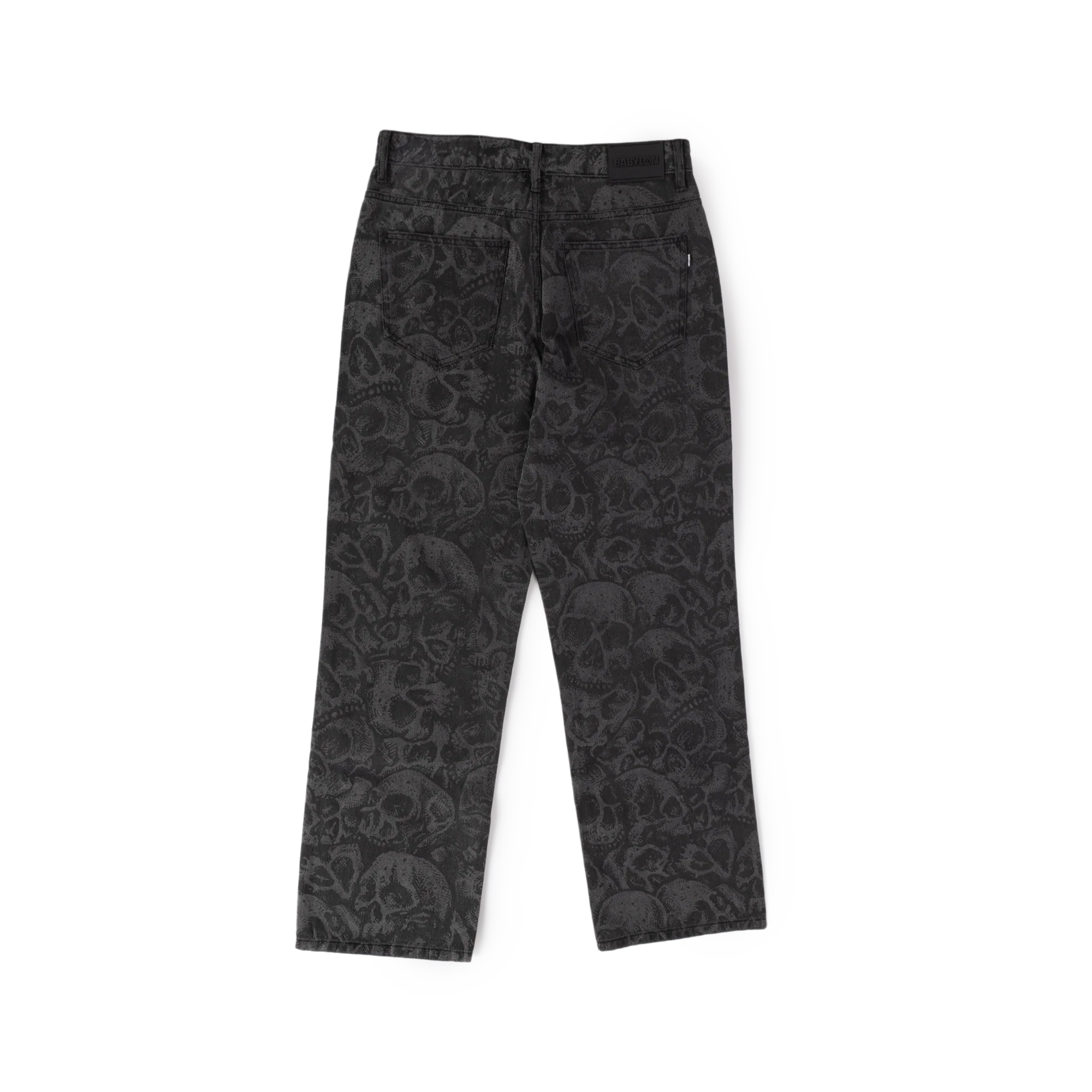 Babylon Skulls Denim Pant Skull Print Black - Image 3