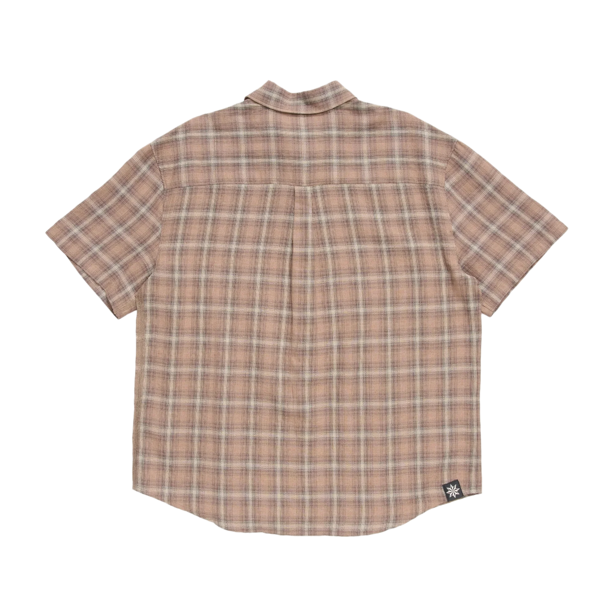 Beach Brains Drop Short Sleeve Shirt Brown Check - Image 5