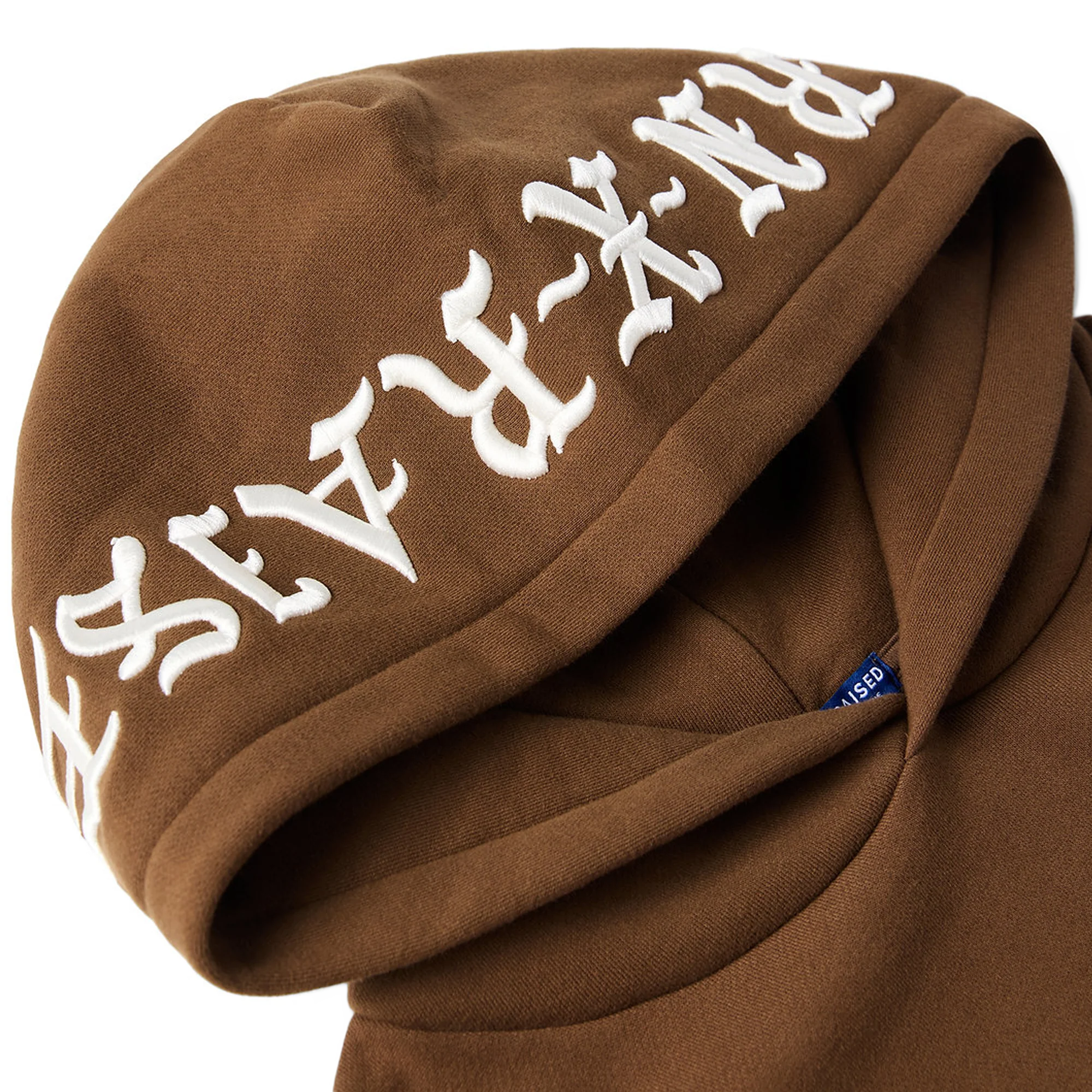 Born x Raised Embroidered Hoodie Walnut Cream - Image 2