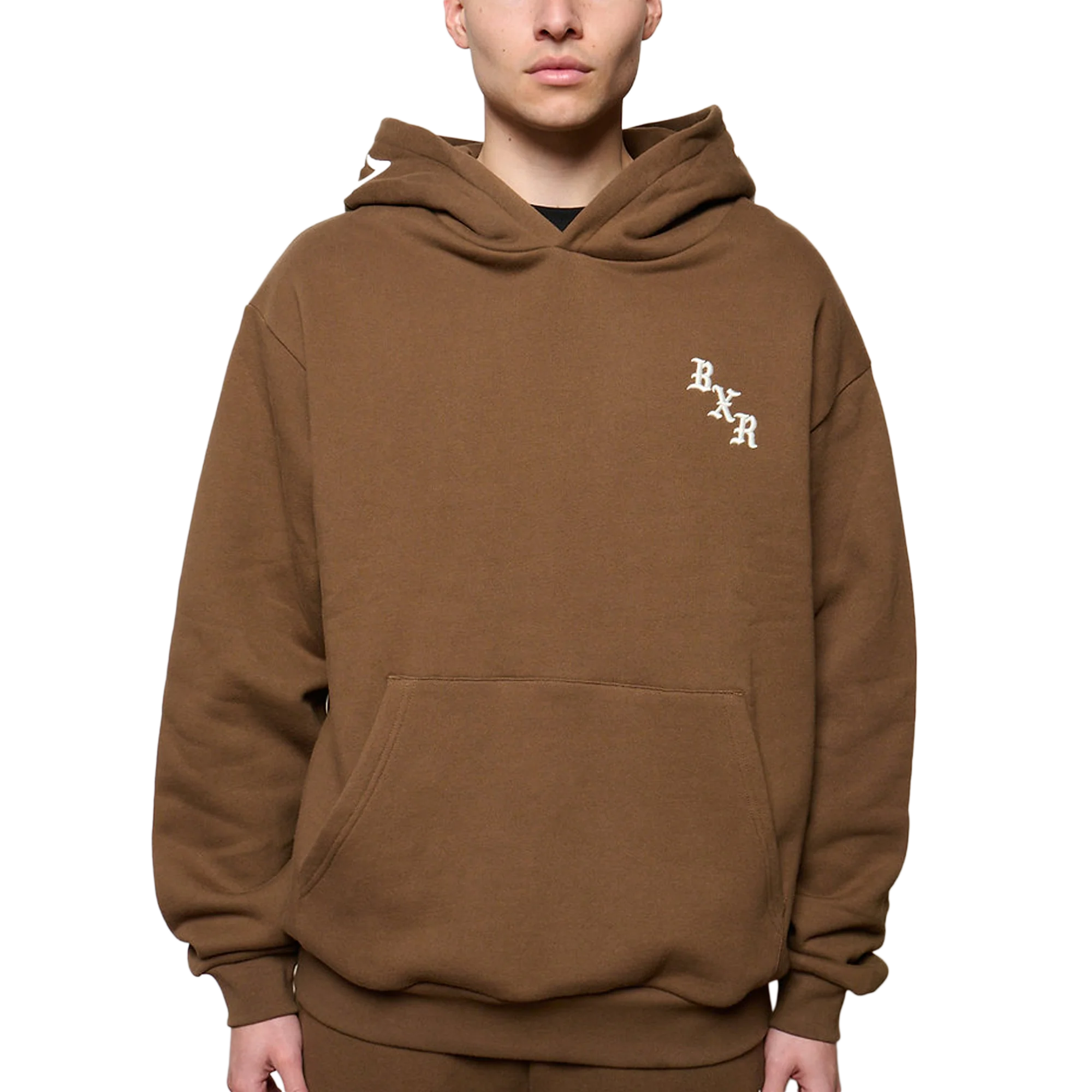 Born x Raised Embroidered Hoodie Walnut Cream - Image 8