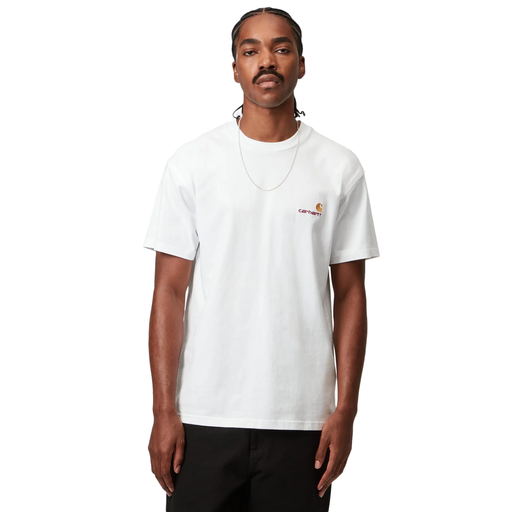 Carhartt WIP S/S American Script T-Shirt White - Image 2