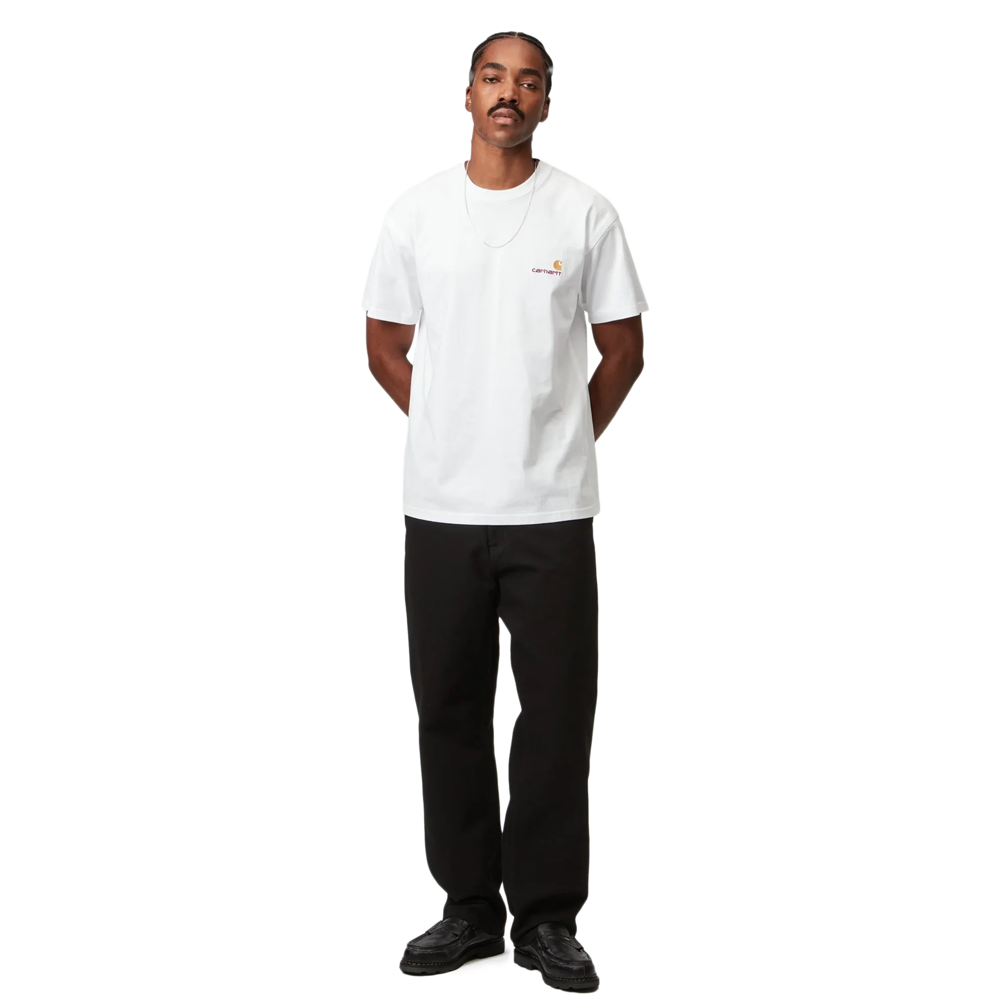 Carhartt WIP S/S American Script T-Shirt White - Image 4