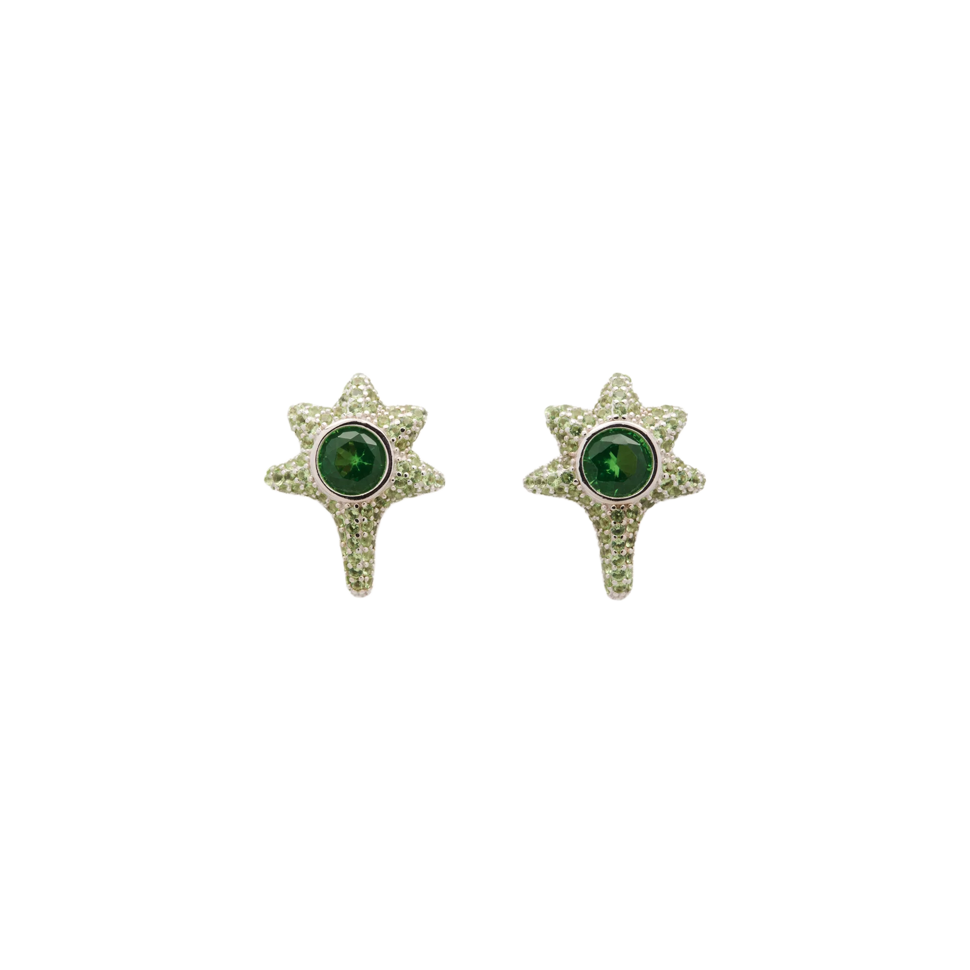 Collina Strada Coral Studs Earrings Apple Green