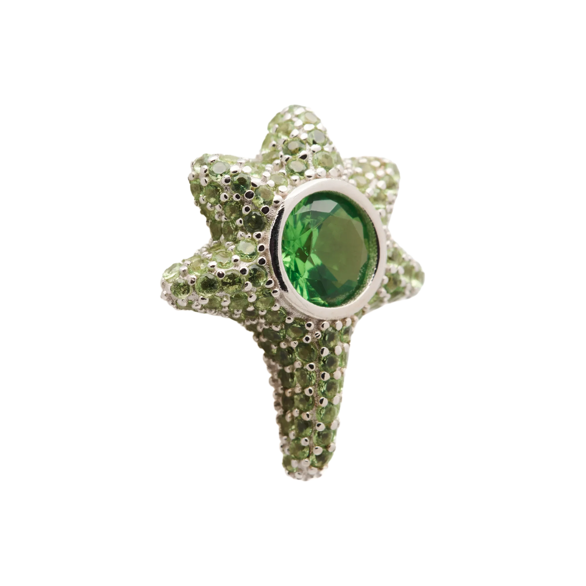 Collina Strada Coral Studs Earrings Apple Green - Image 4