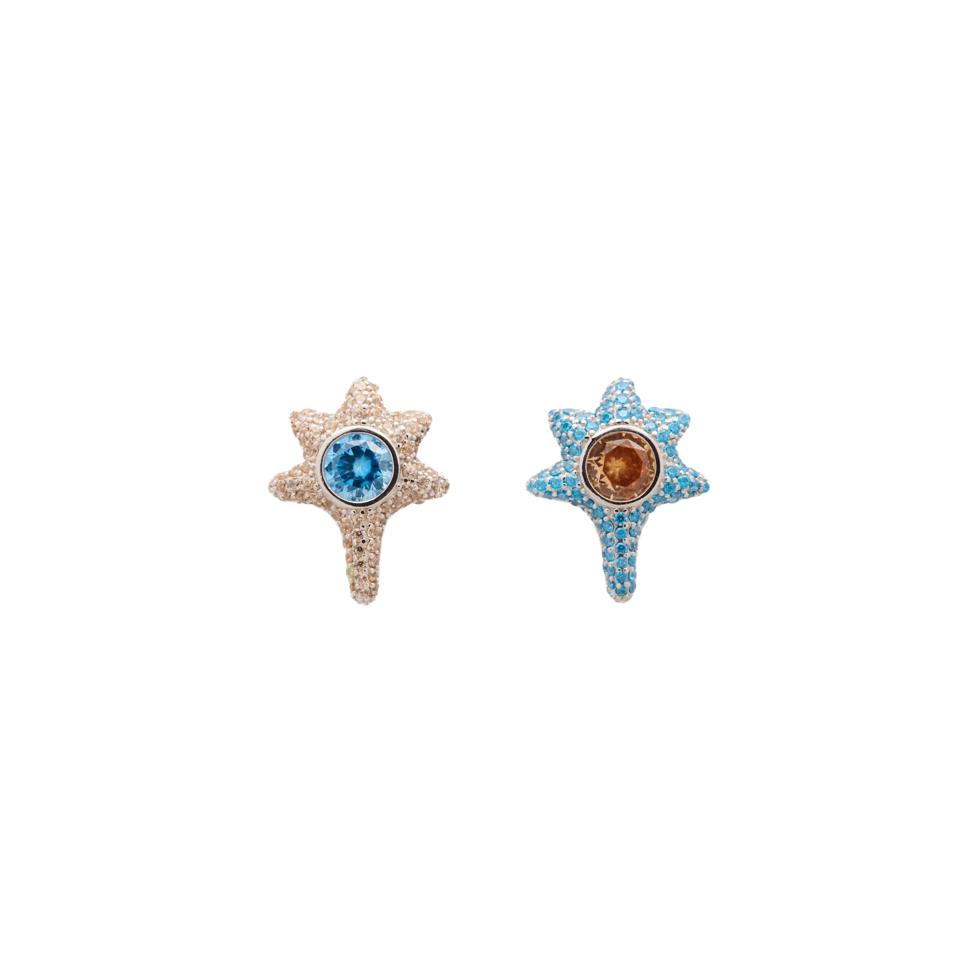 Collina Strada Coral Studs Earrings Sky Sand