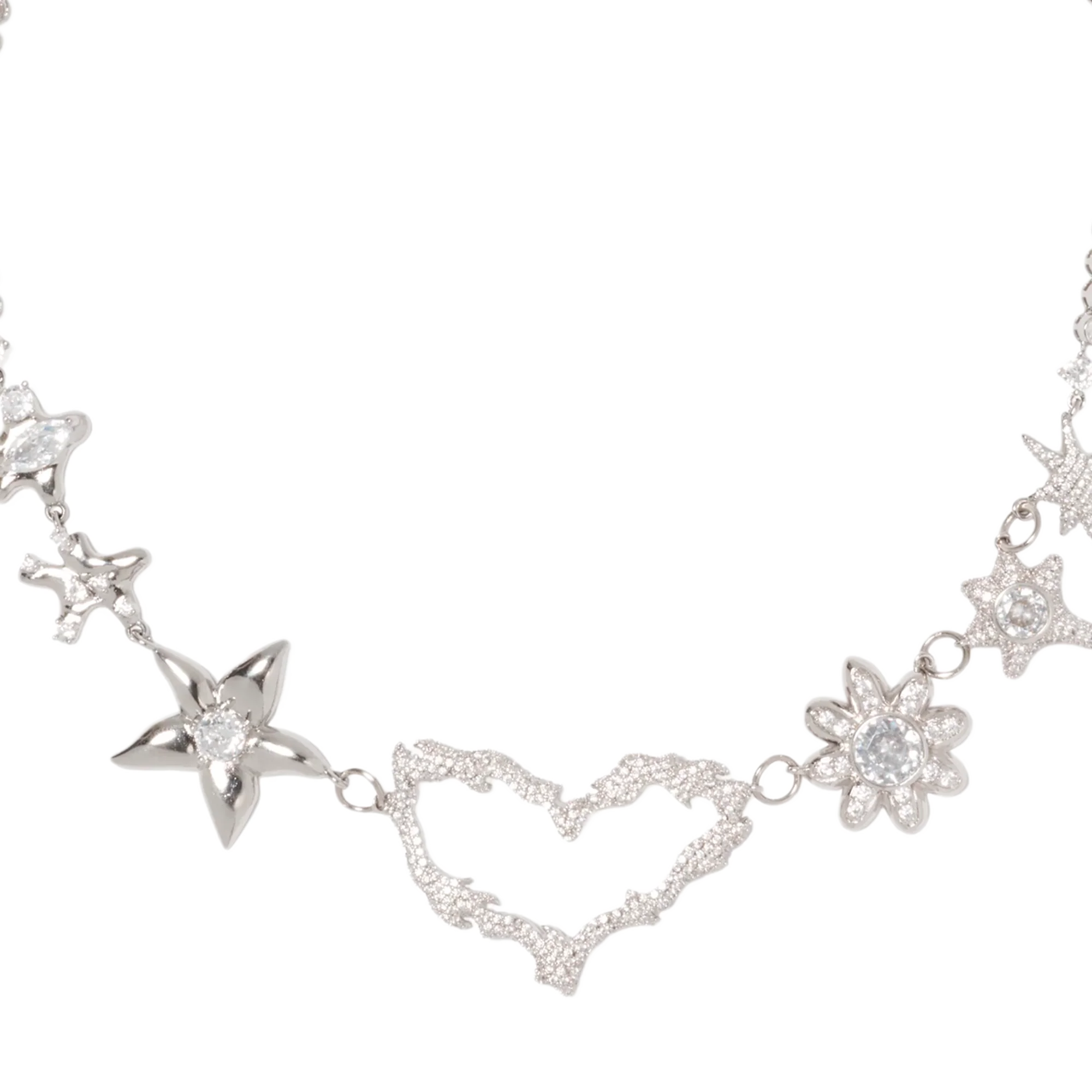 Collina Strada Heart Flame Constellation Necklace Crystal Clear - Image 2
