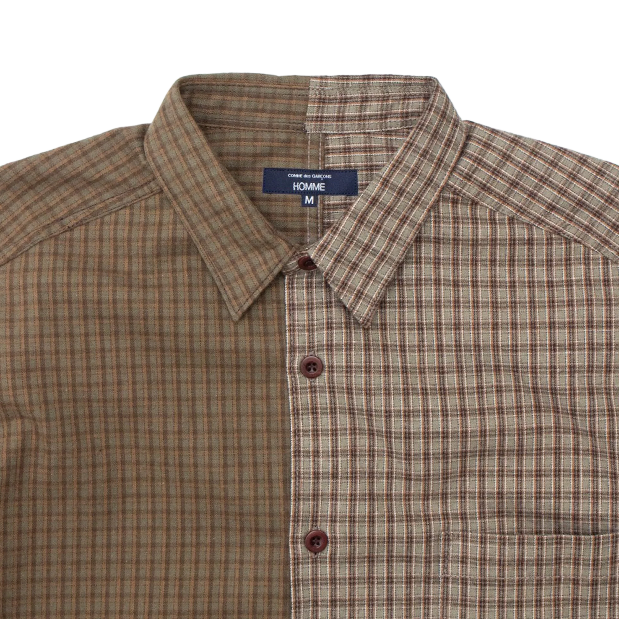 Comme des Garcons Homme Shirt HP-B021-051-2 Khaki/Brown - Image 2
