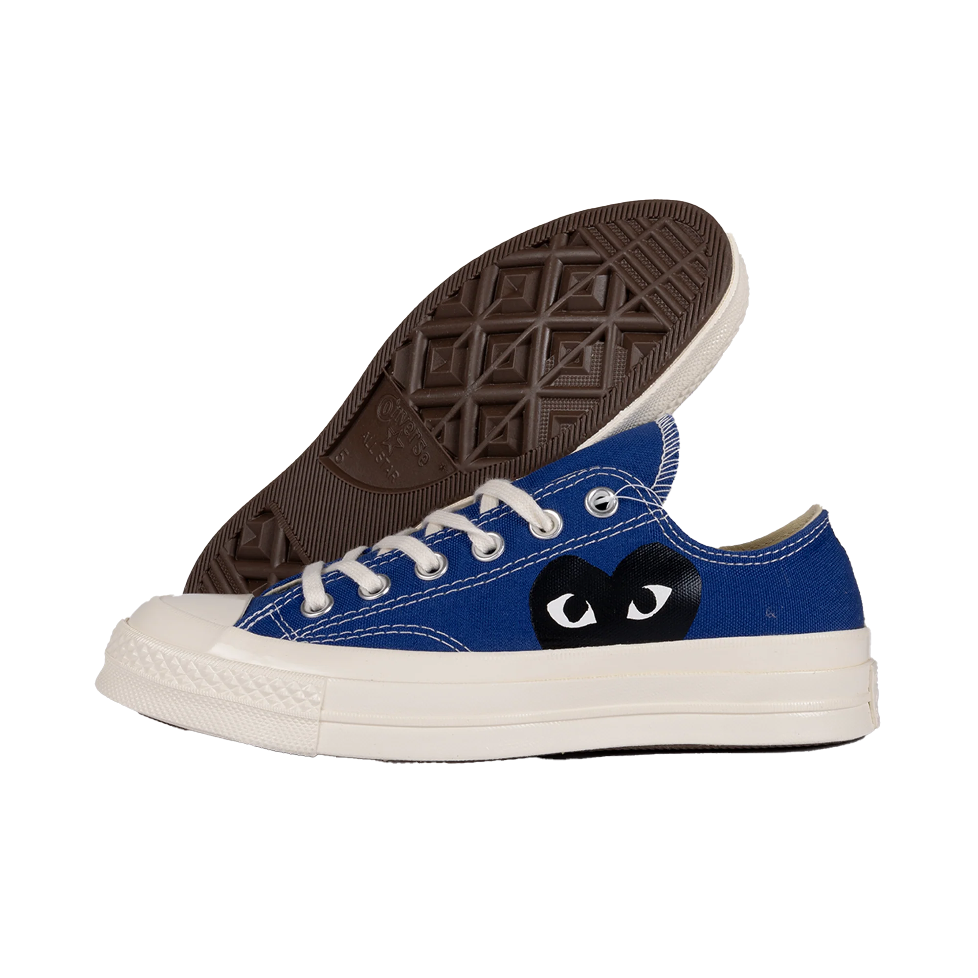 Comme Des Garcons Play x Converse CT70 Black Heart Low Top Blue AZ-K121-001-2 - Image 5