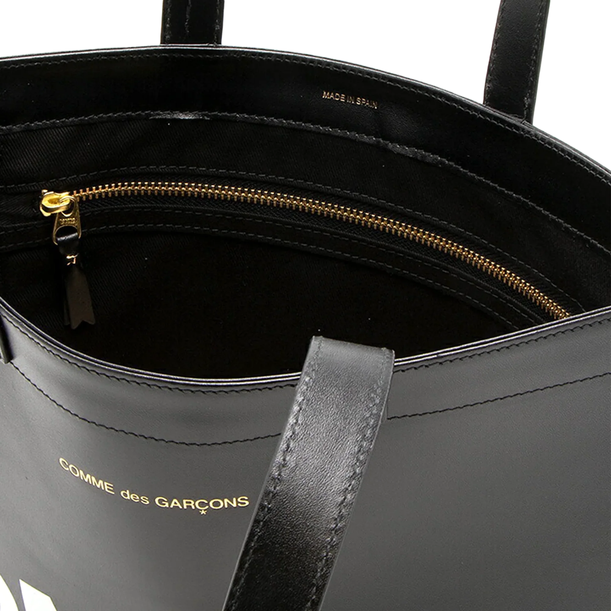 COMME des GARCONS WALLET Huge Logo Tote Bag SA9001HL Black - Image 4
