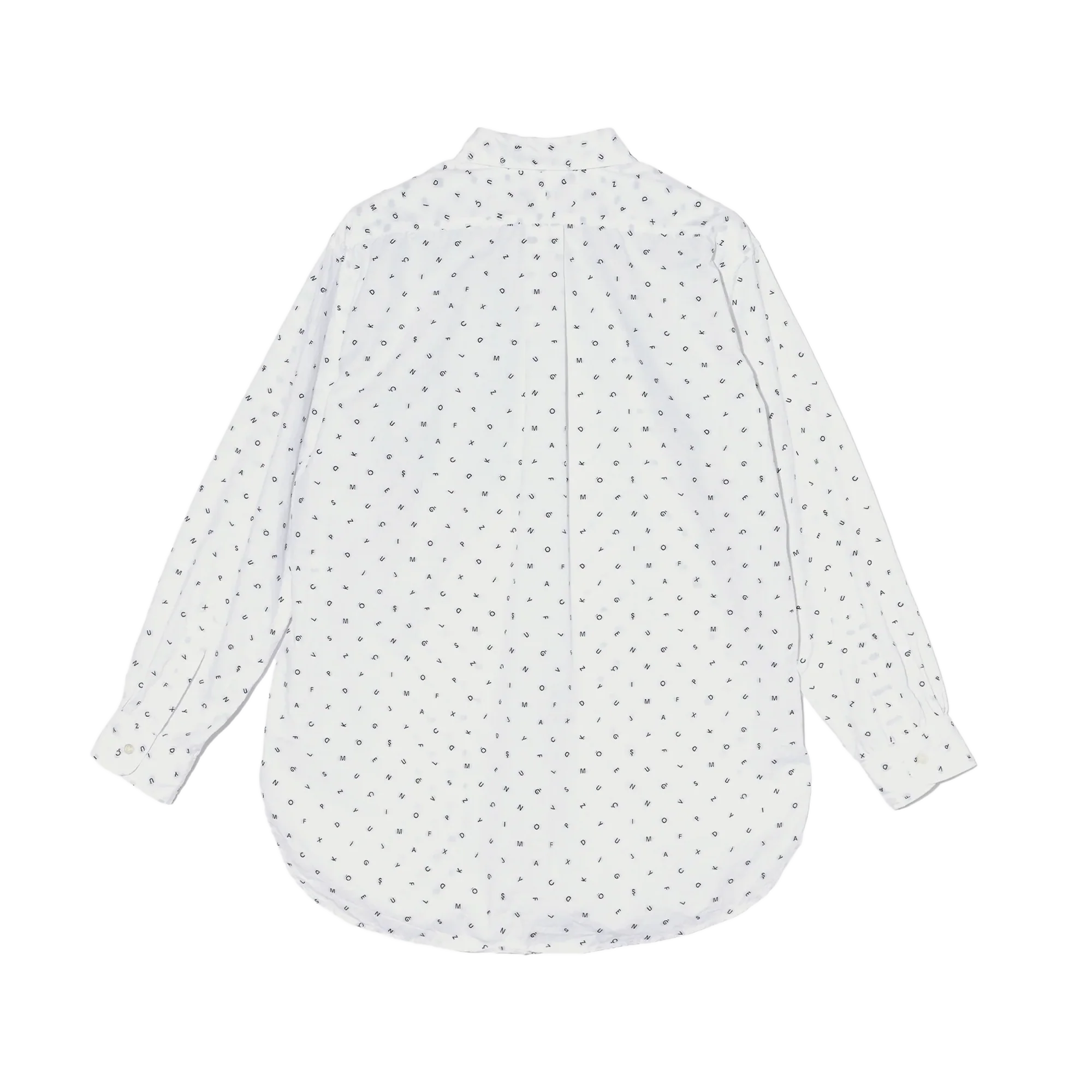 Engineered Garments 19 Century BD Shirt White Cotton Alphabet Embroidery - Image 5
