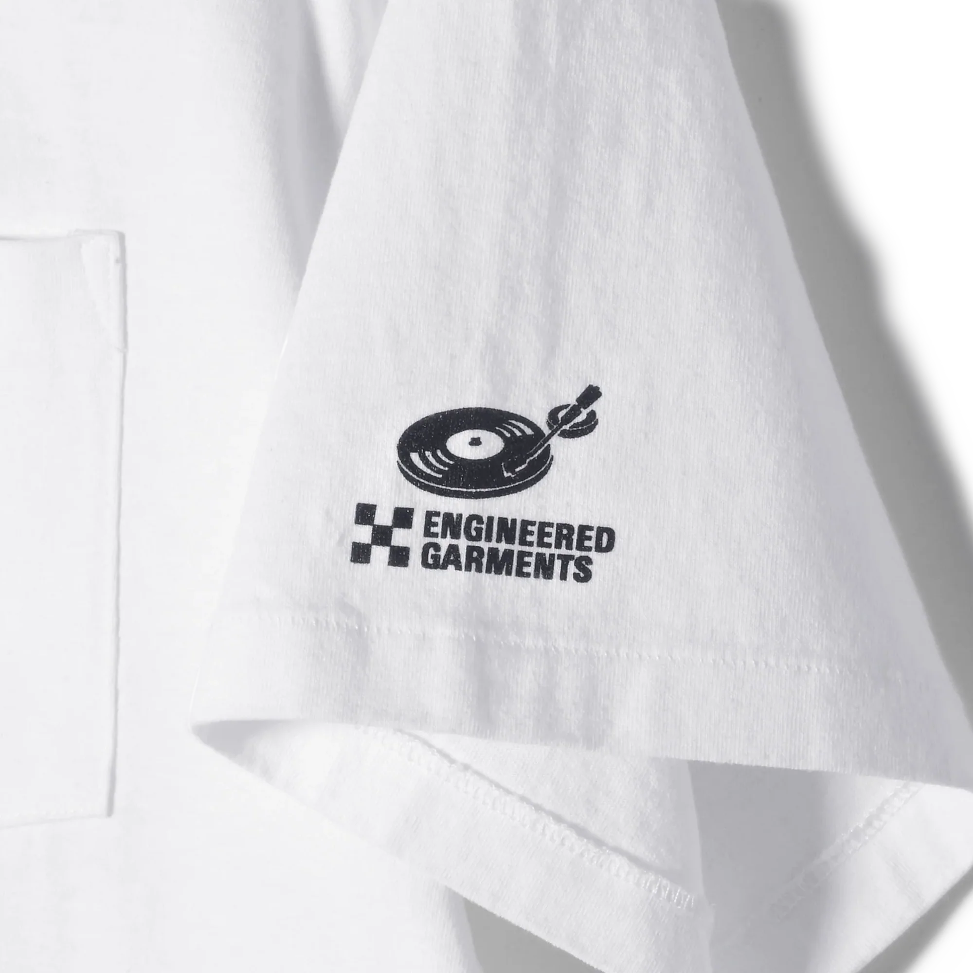 Engineered Garments Printed Cross Crew Neck T-shirt White Foot Print - Image 4