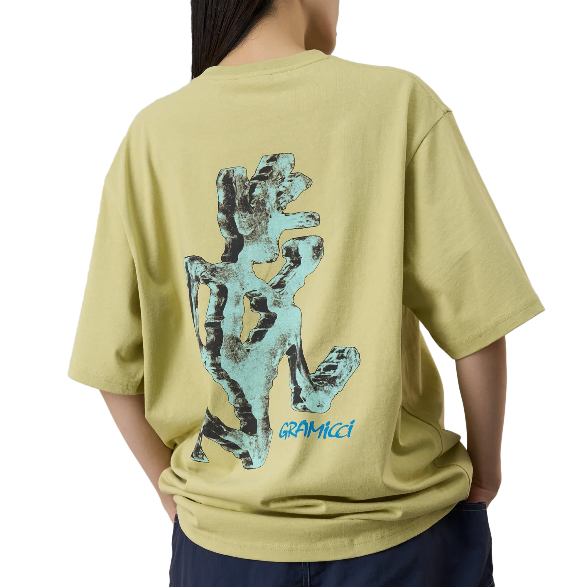 Gramicci Ice Sculpture T-Shirt Lime - Image 3
