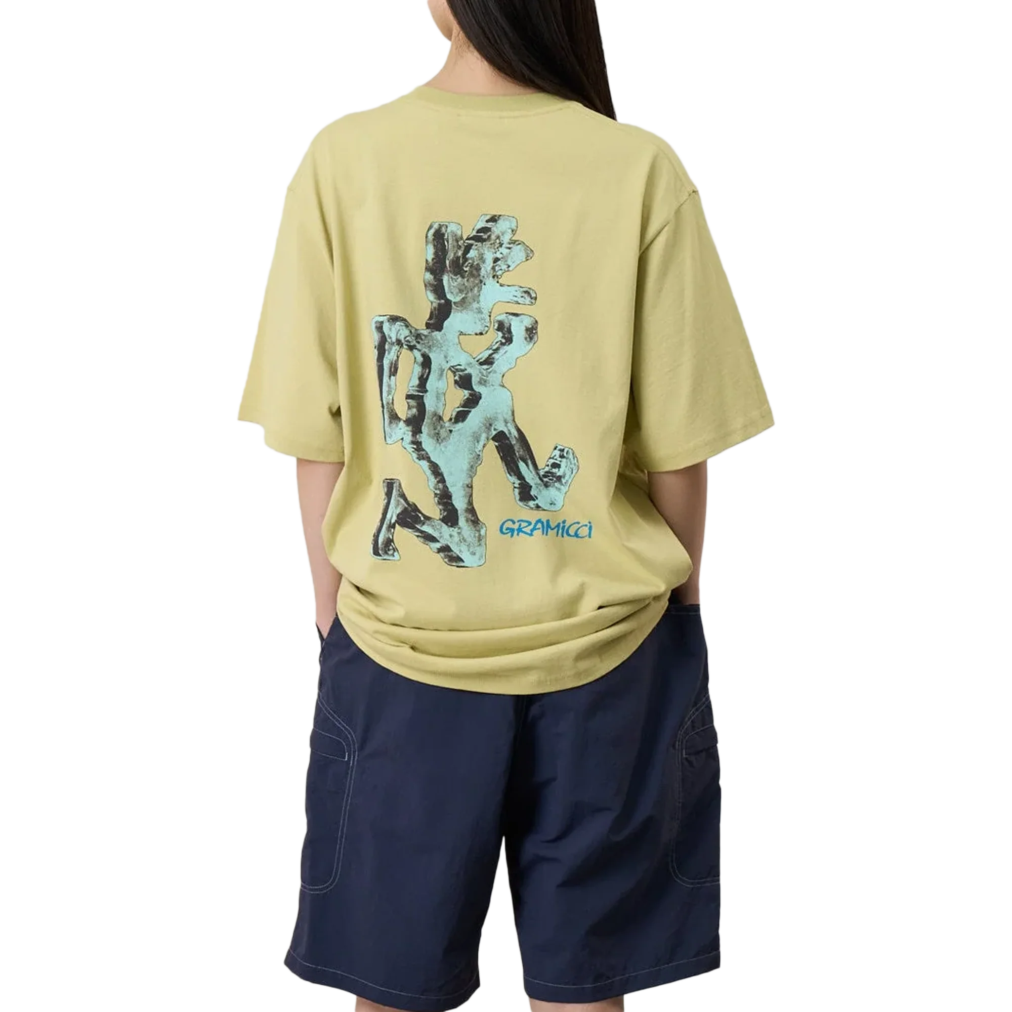 Gramicci Ice Sculpture T-Shirt Lime - Image 6