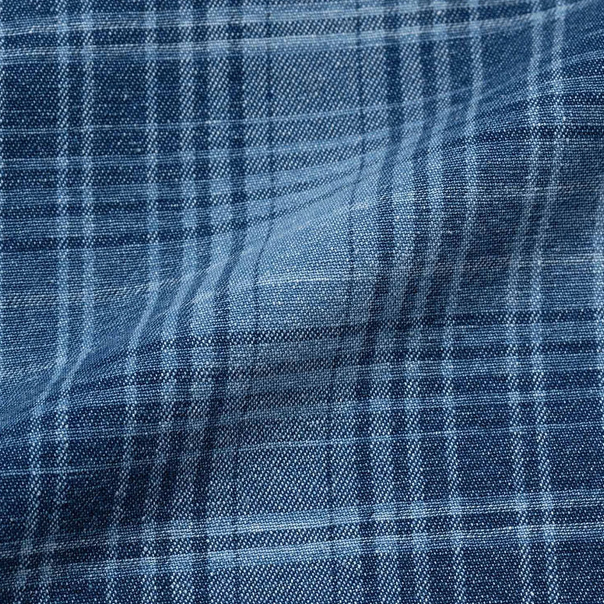 Gramicci Lagoon Short Denim Plaid Indigo Checkered Plaid - Image 8