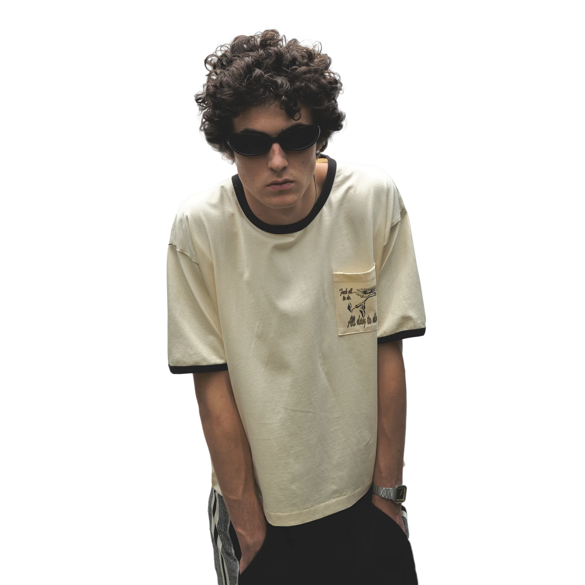 Jungles Jungles Fuck All To Do Ringer T-Shirt Birch - Image 2