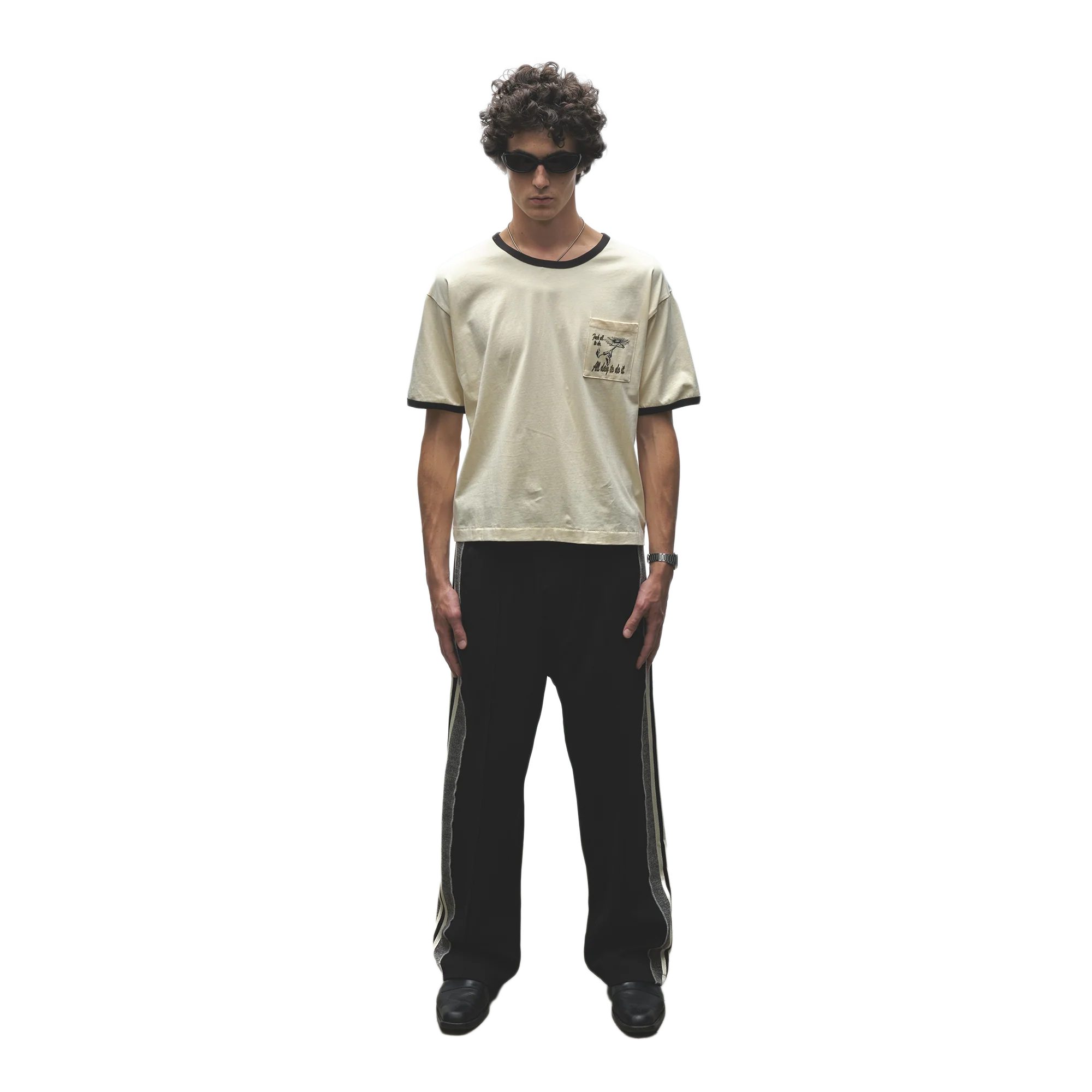 Jungles Jungles Fuck All To Do Ringer T-Shirt Birch - Image 6
