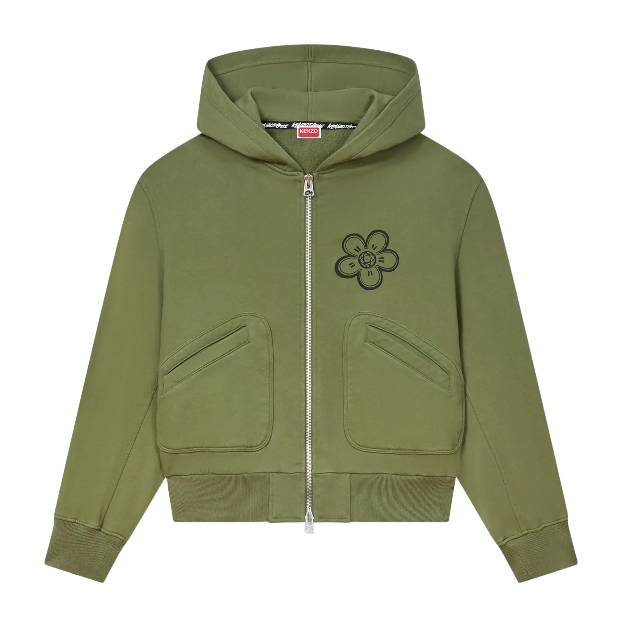 Kenzo GOTS Futura Boxy Full-Zip Khaki FF65HO5514MT.50