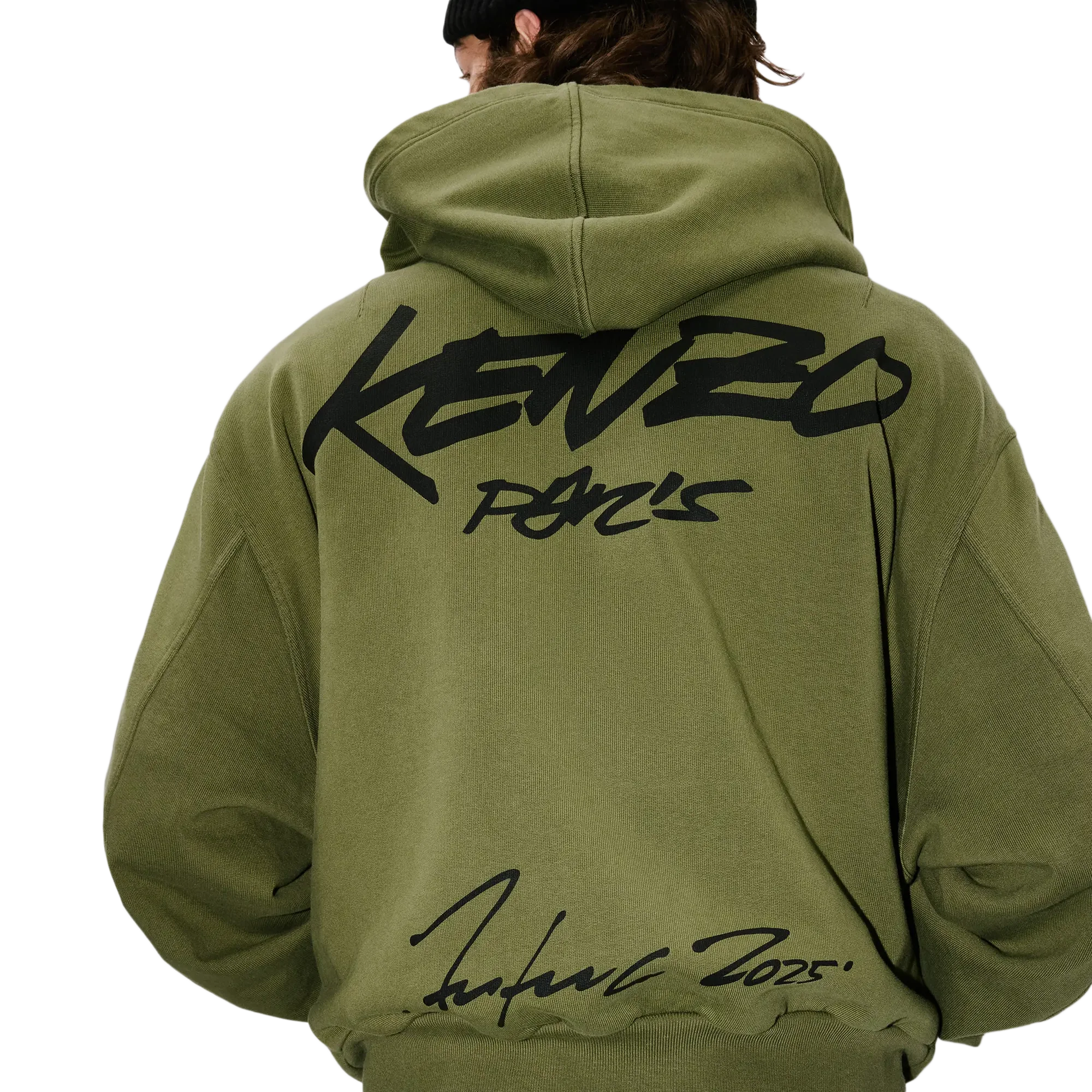Kenzo GOTS Futura Boxy Full-Zip Khaki FF65HO5514MT.50 - Image 2