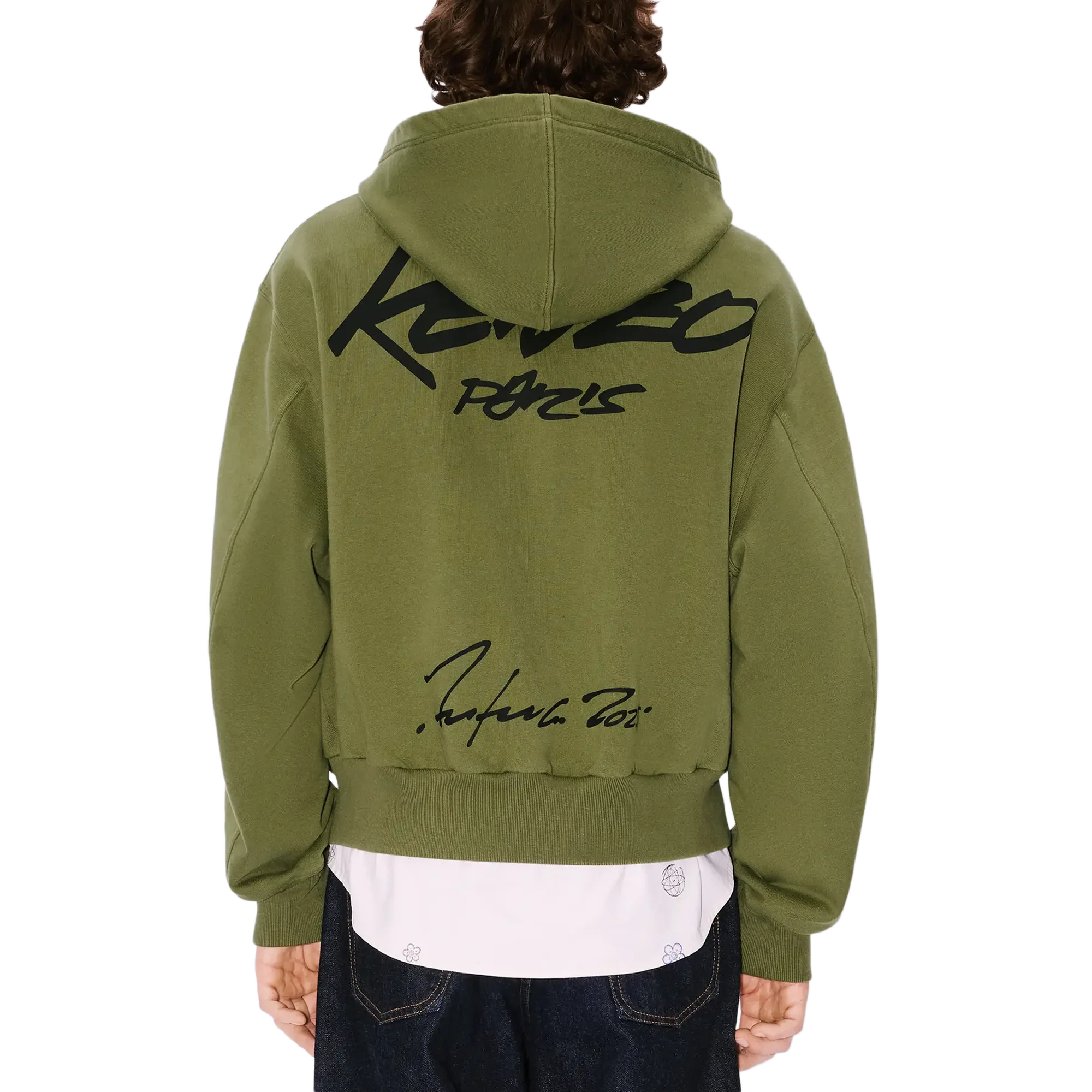 Kenzo GOTS Futura Boxy Full-Zip Khaki FF65HO5514MT.50 - Image 5