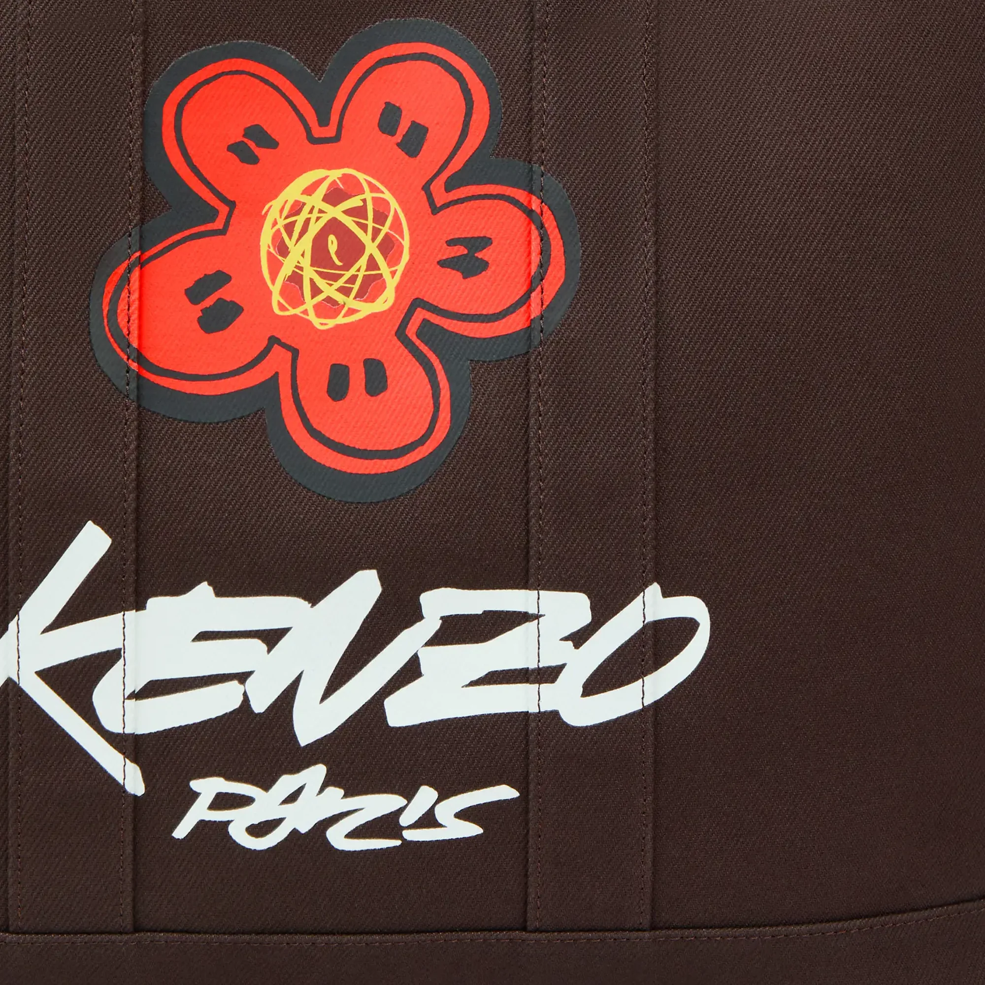 Kenzo x Futura 2000 Large Tote Bag Chocolate FF68SA911F36.91 - Image 4