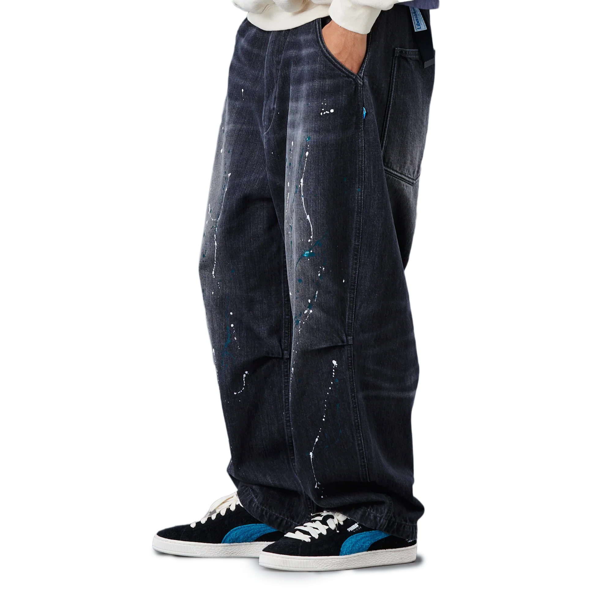 Liberaiders Denim Sarrouel Pants Black - Image 6