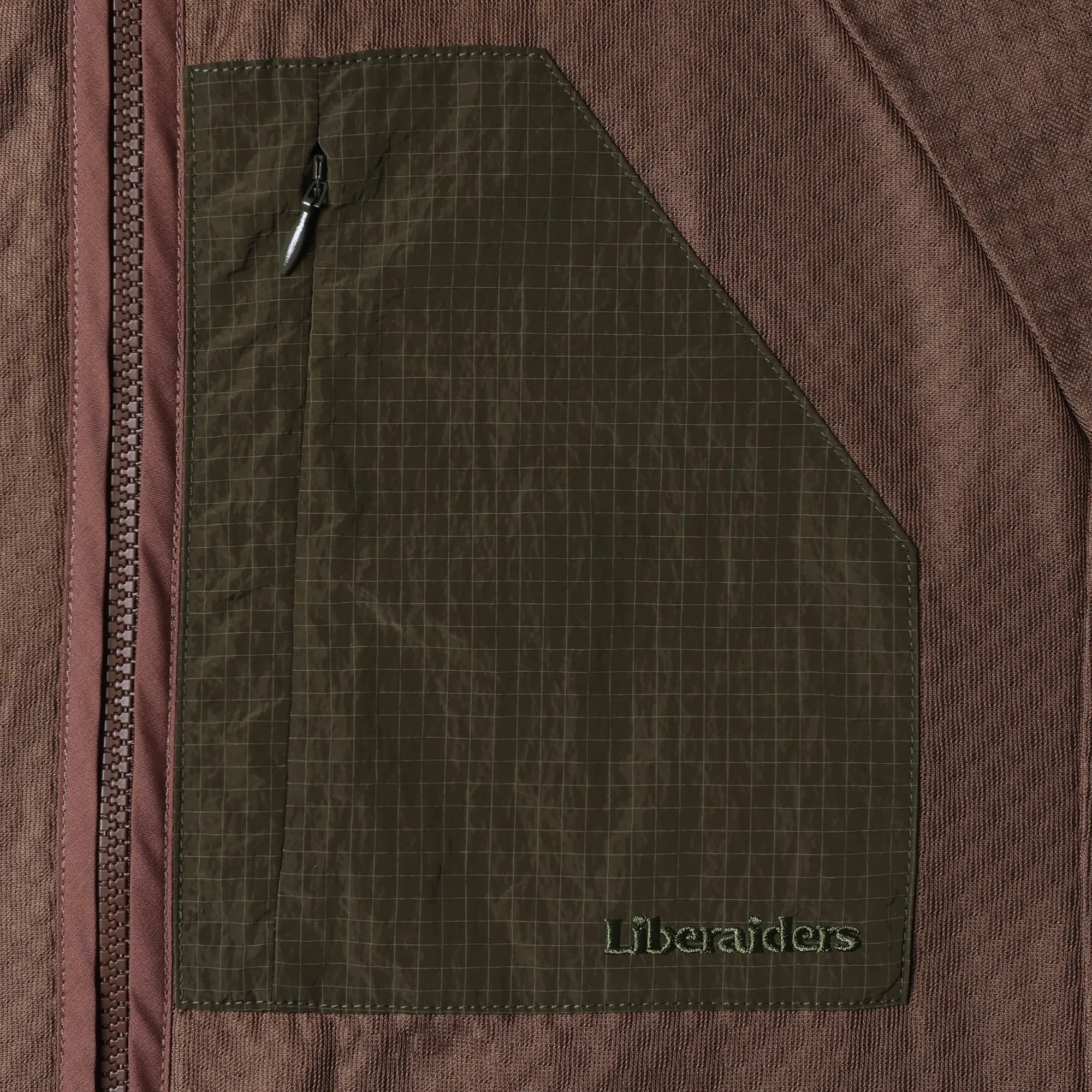 Liberaiders Octa Zip-Up Jacket Brown - Image 4