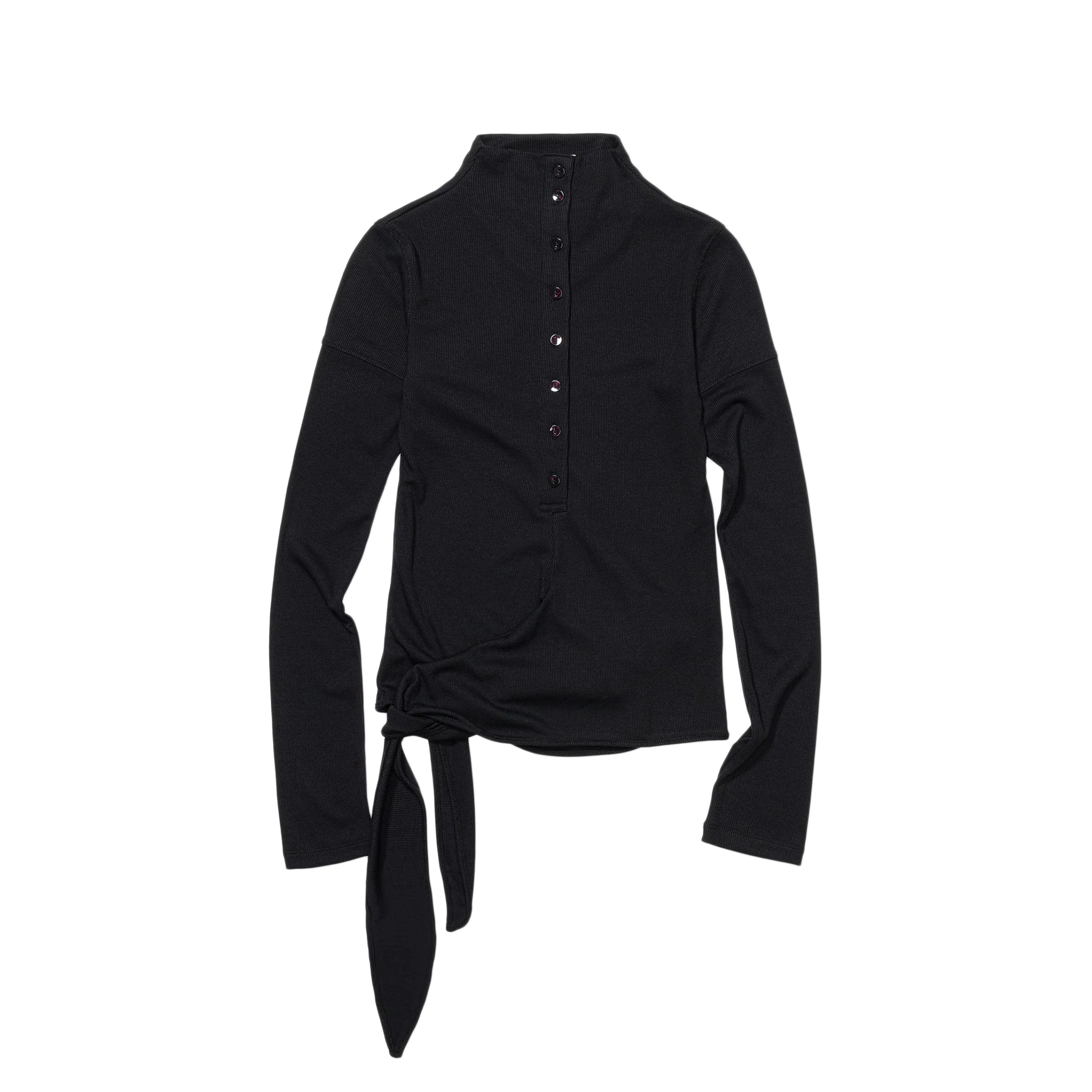 Low Classic Women's Button Up Wrap T-Shirt Black