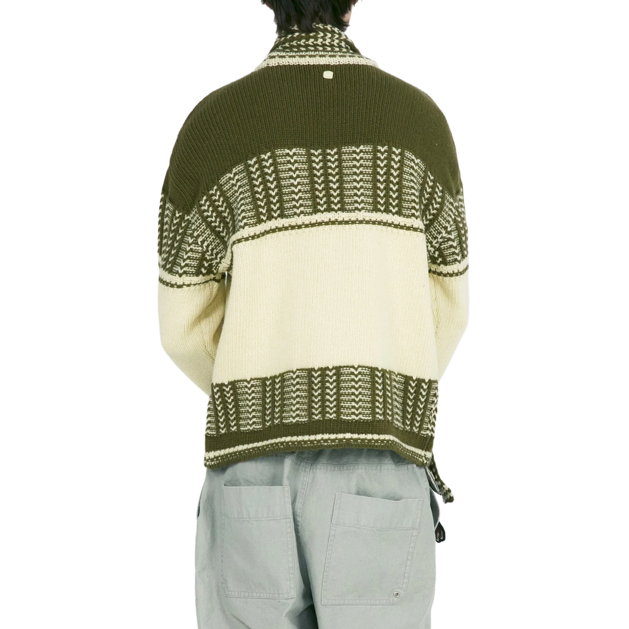 Low Classic Women's Jacquard Knit Sweater Khaki - Image 7