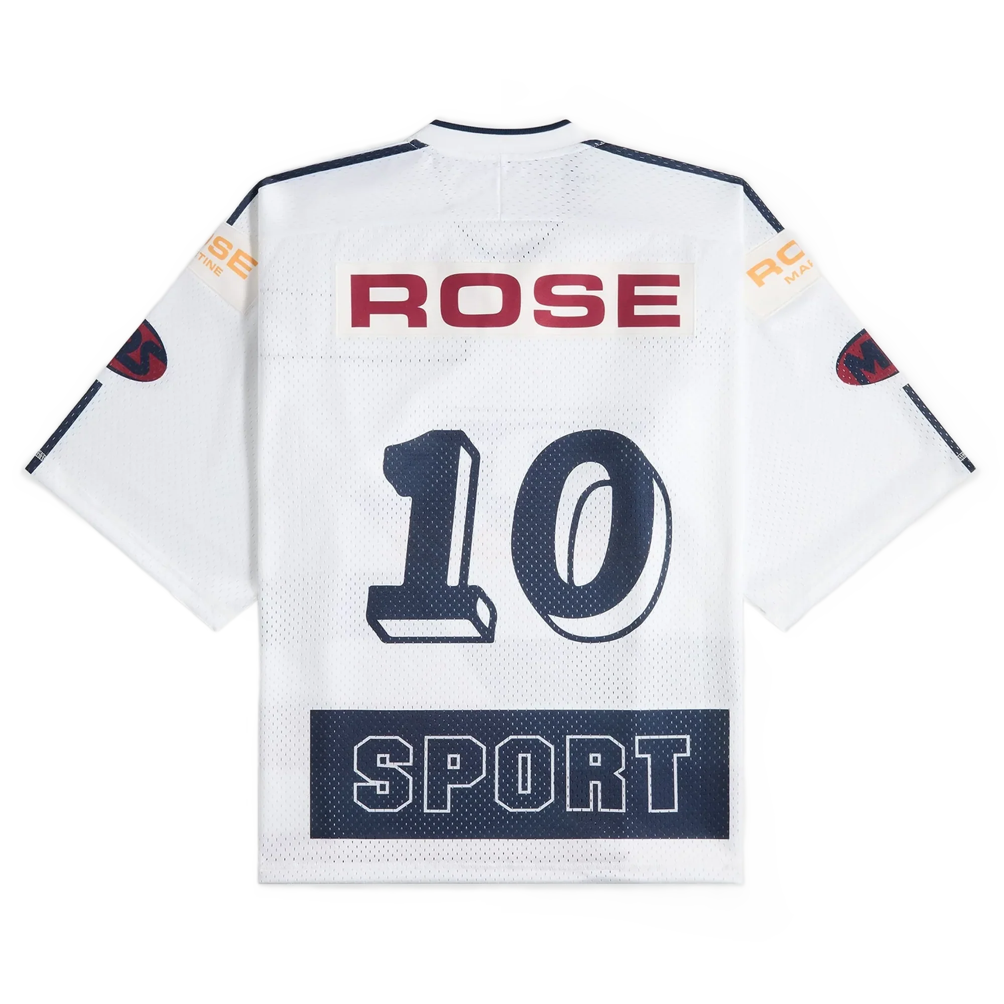Martine Rose Oversized Hockey Top White Navy - Image 2