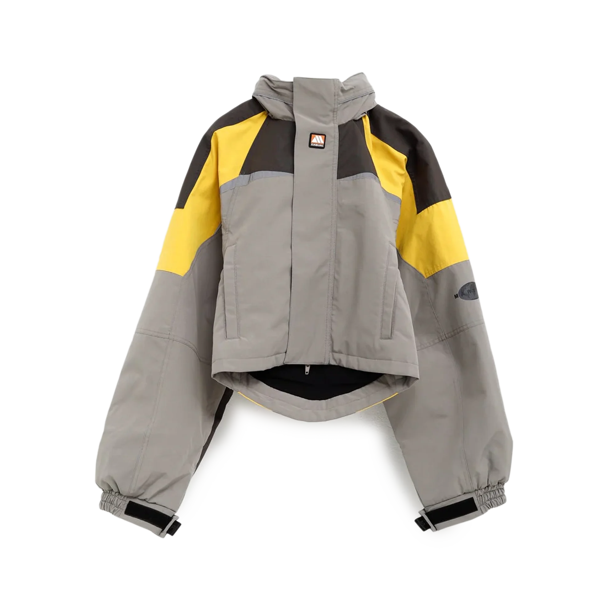 Martine Rose Shrunken Sports Jacket Grey-Yellow