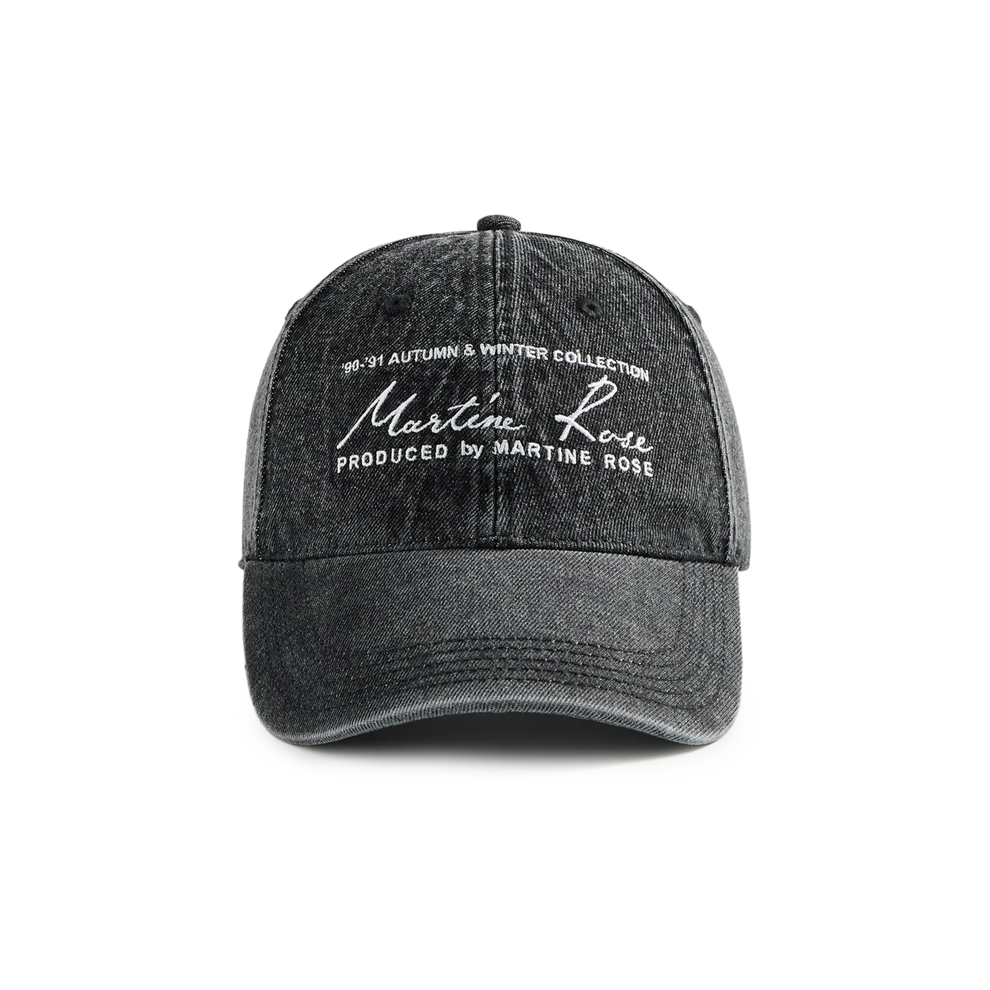 Martine Rose Signature Cap Washed Black