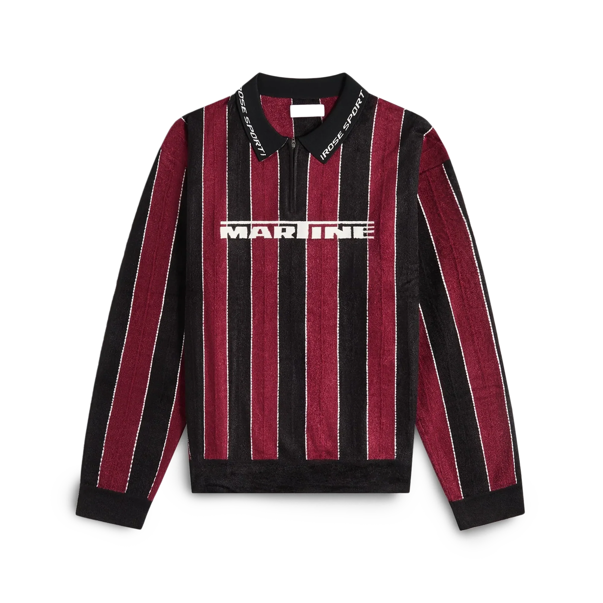 Martine Rose Sporty Logo Polo Black Burgundy