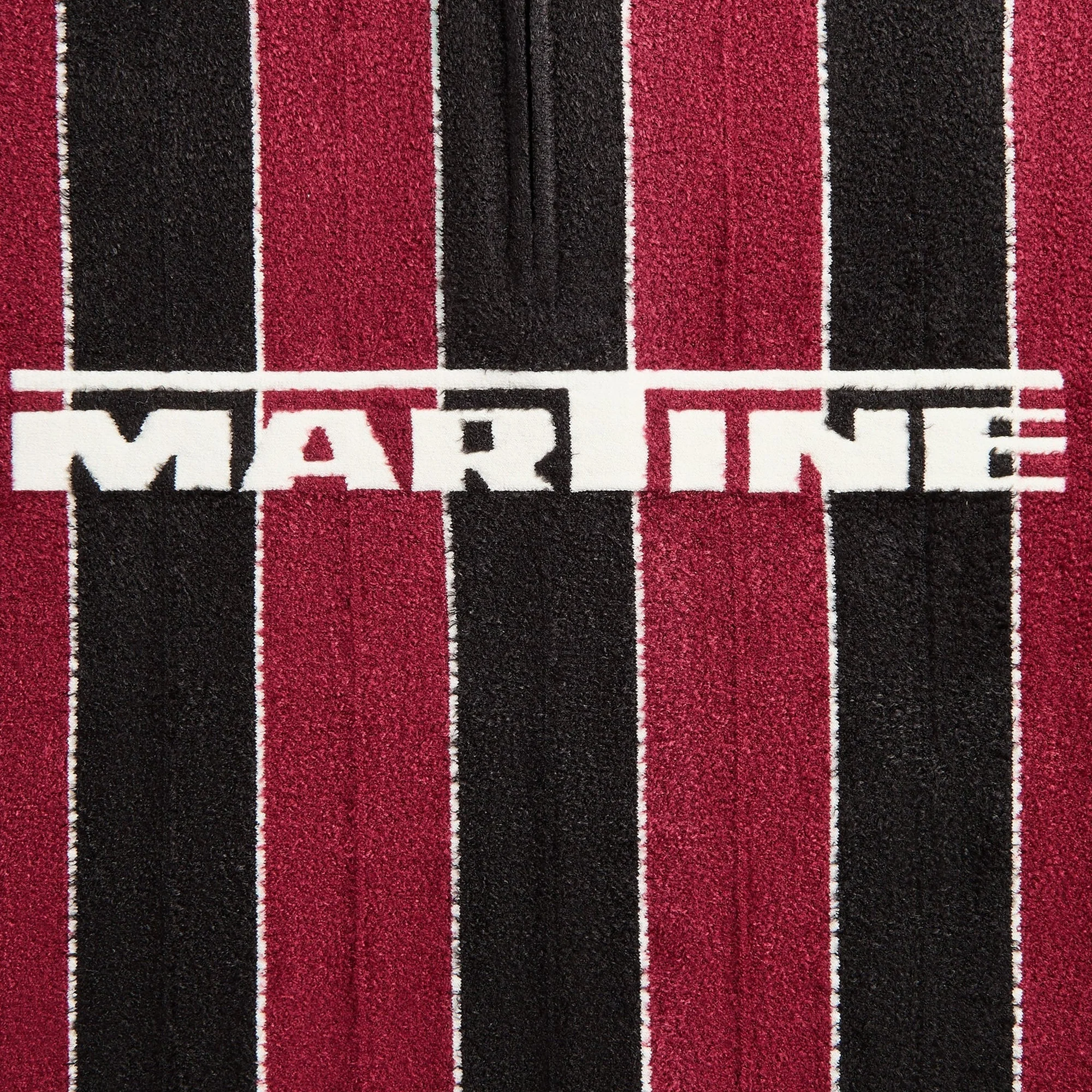Martine Rose Sporty Logo Polo Black Burgundy - Image 2