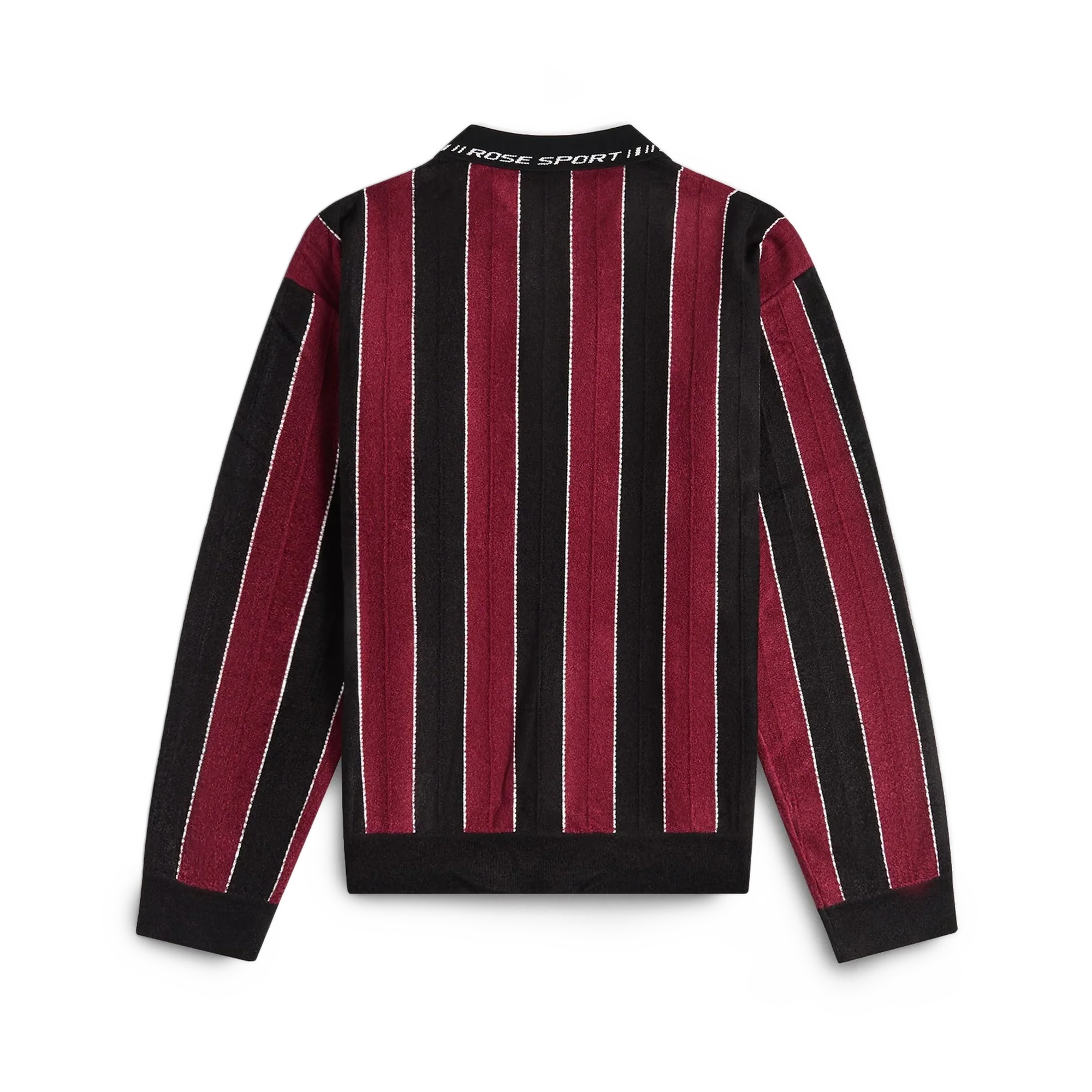 Martine Rose Sporty Logo Polo Black Burgundy - Image 3