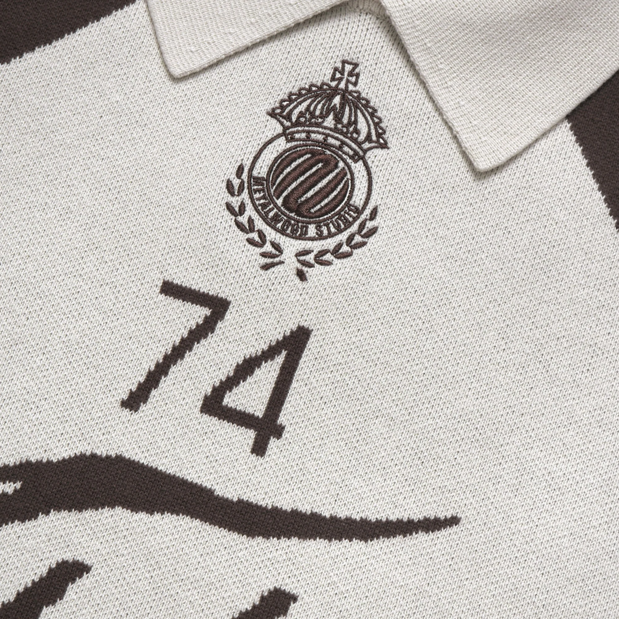Metalwood Knit Football Top Cream - Image 2