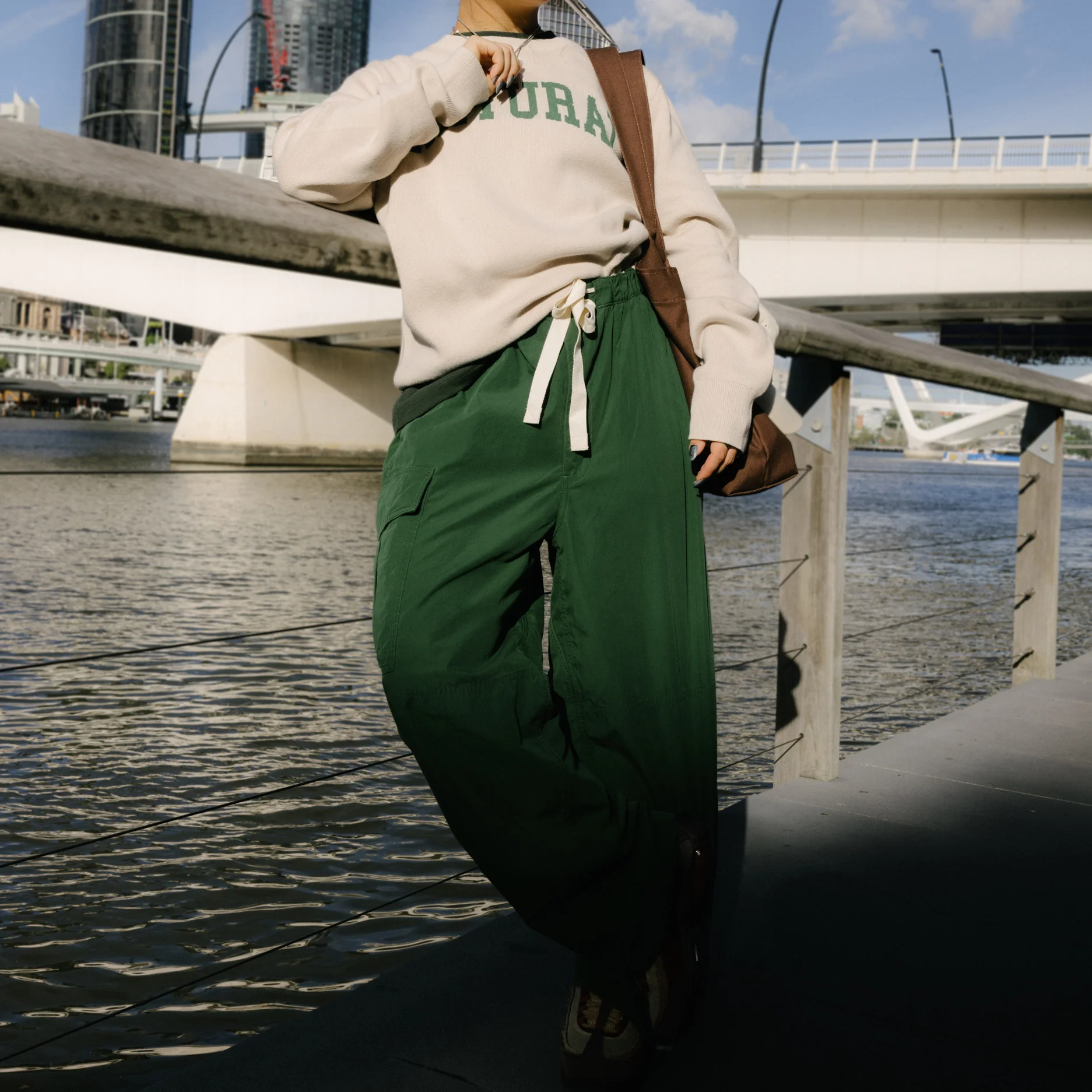 Museum Of Peace & Quiet Natural Jacquard Knit Sweater Bone - Image 3