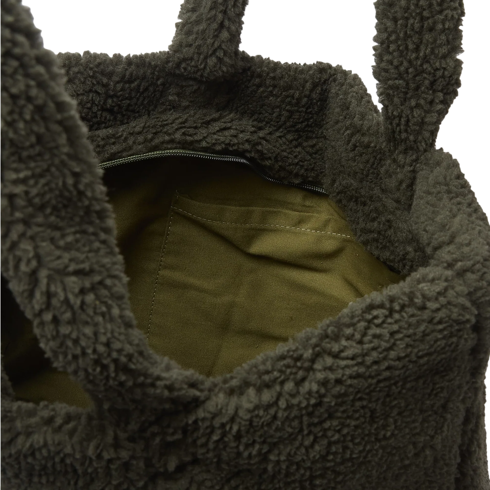 Museum of Peace & Quiet Wordmark Sherpa Tote Bag Forest - Image 3