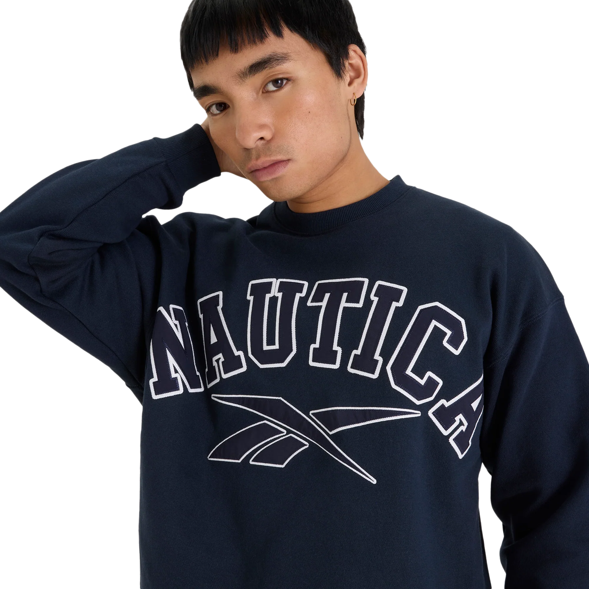 Nautica Japan x Reebok Heavy Weight Crew Sweat Navy - Image 4