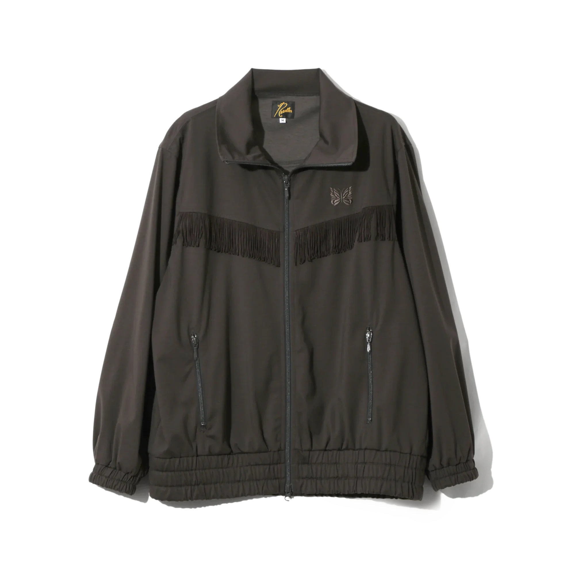 Needles Fringe Track Jacket High Count Jersey Charcoal