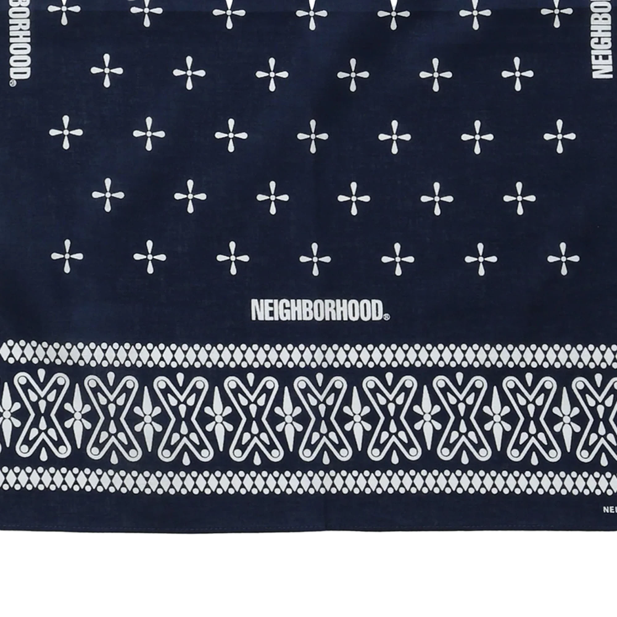 Neighborhood Cross Pattern Bandana Navy - Image 2