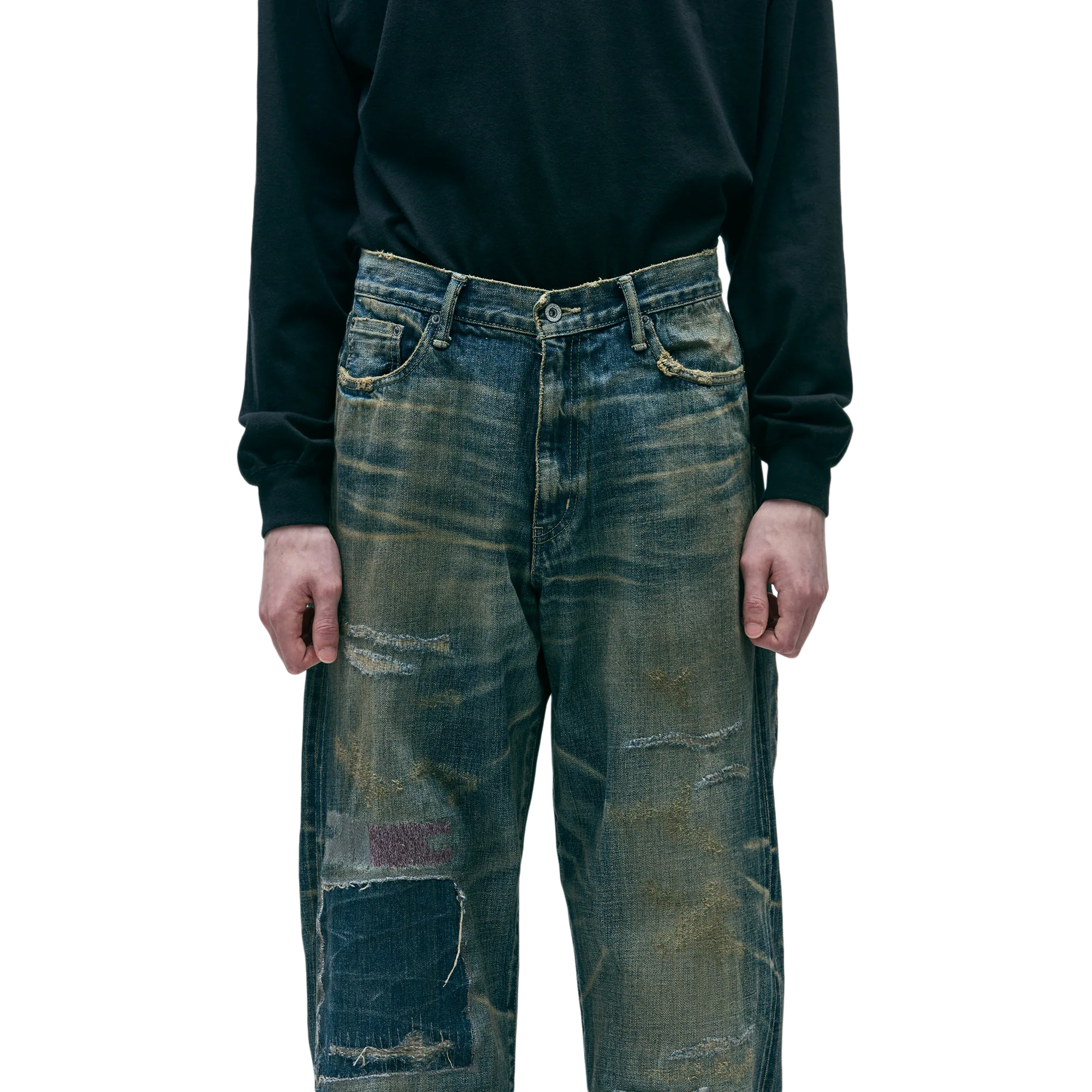 Neighborhood Savage Denim Dp Wide Pants Indigo 252XBNH-PTM07 - Image 8