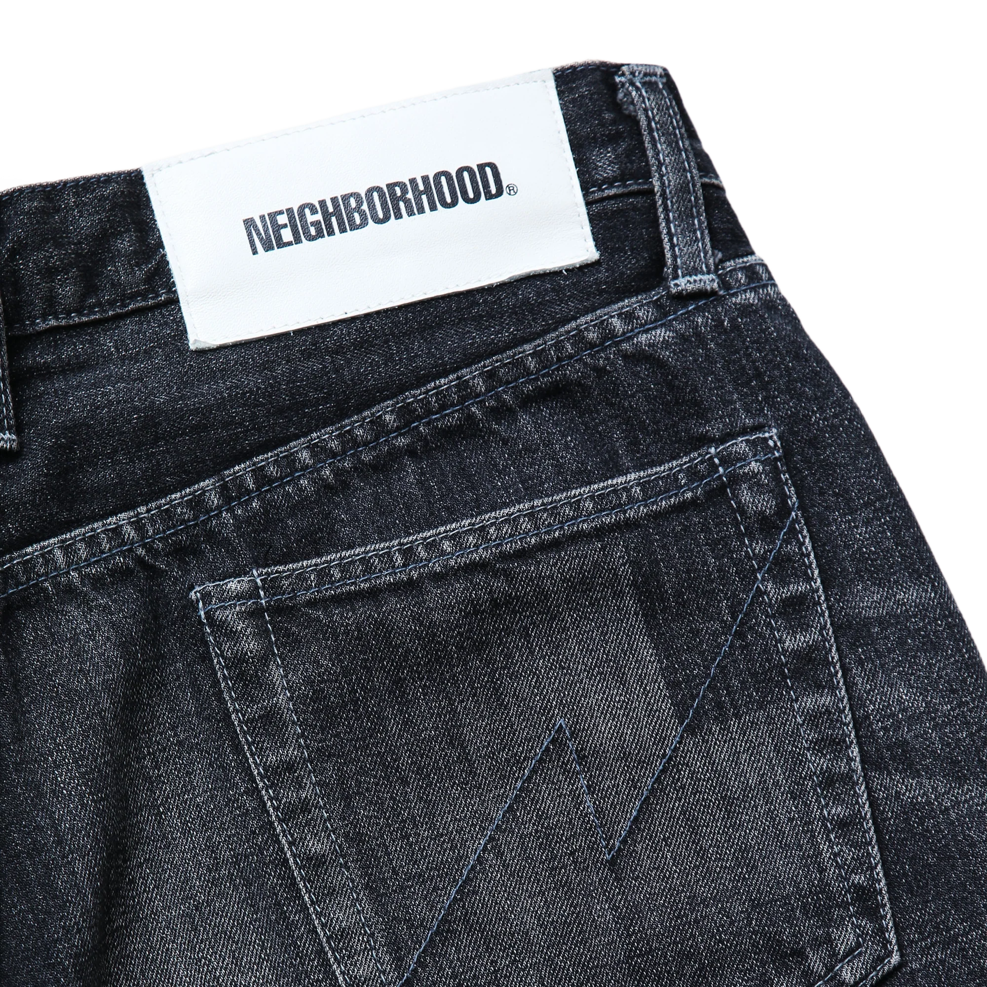Neighborhood Washed Denim Dp Wide Pants Indigo - Image 3