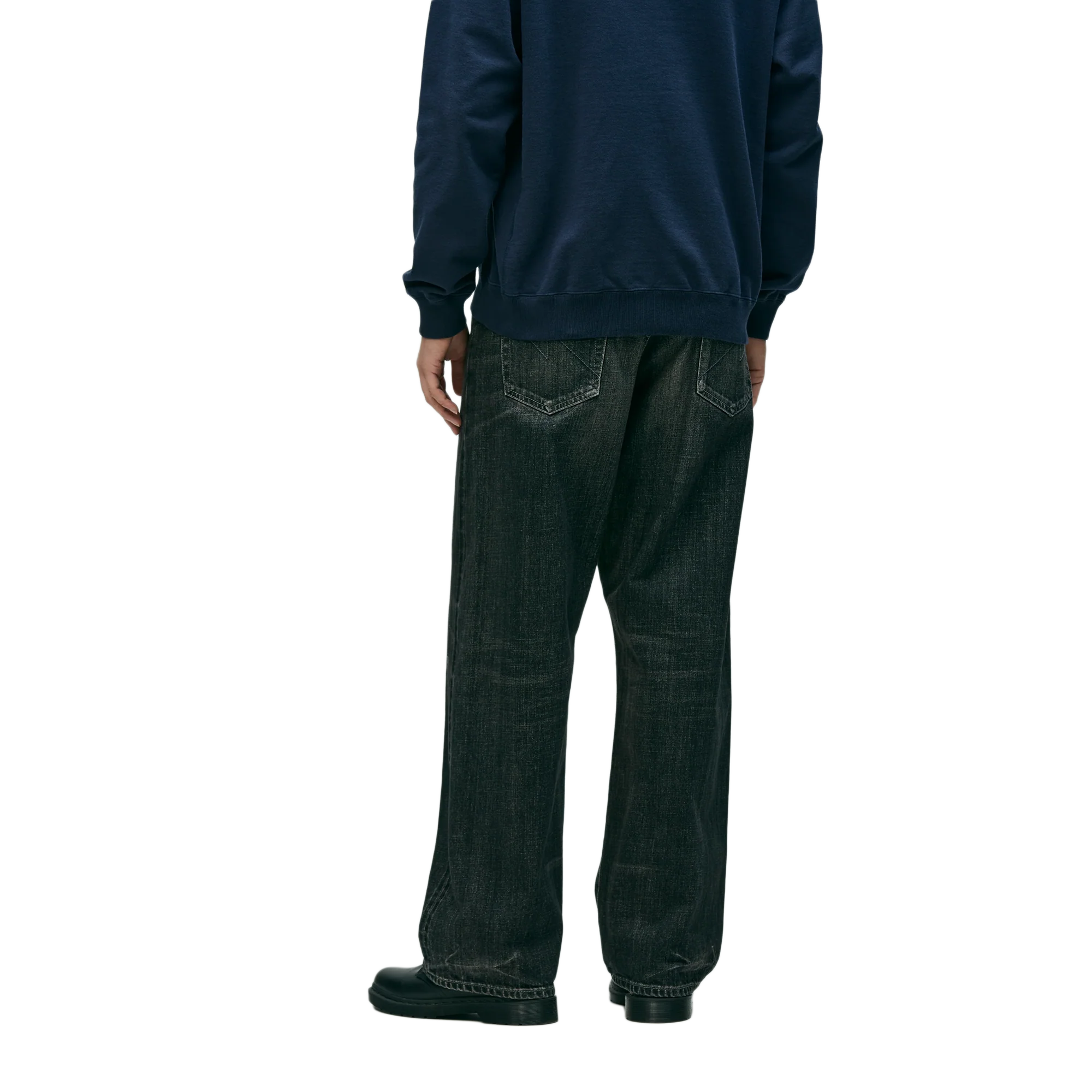 Neighborhood Washed Denim Dp Wide Pants Indigo - Image 4