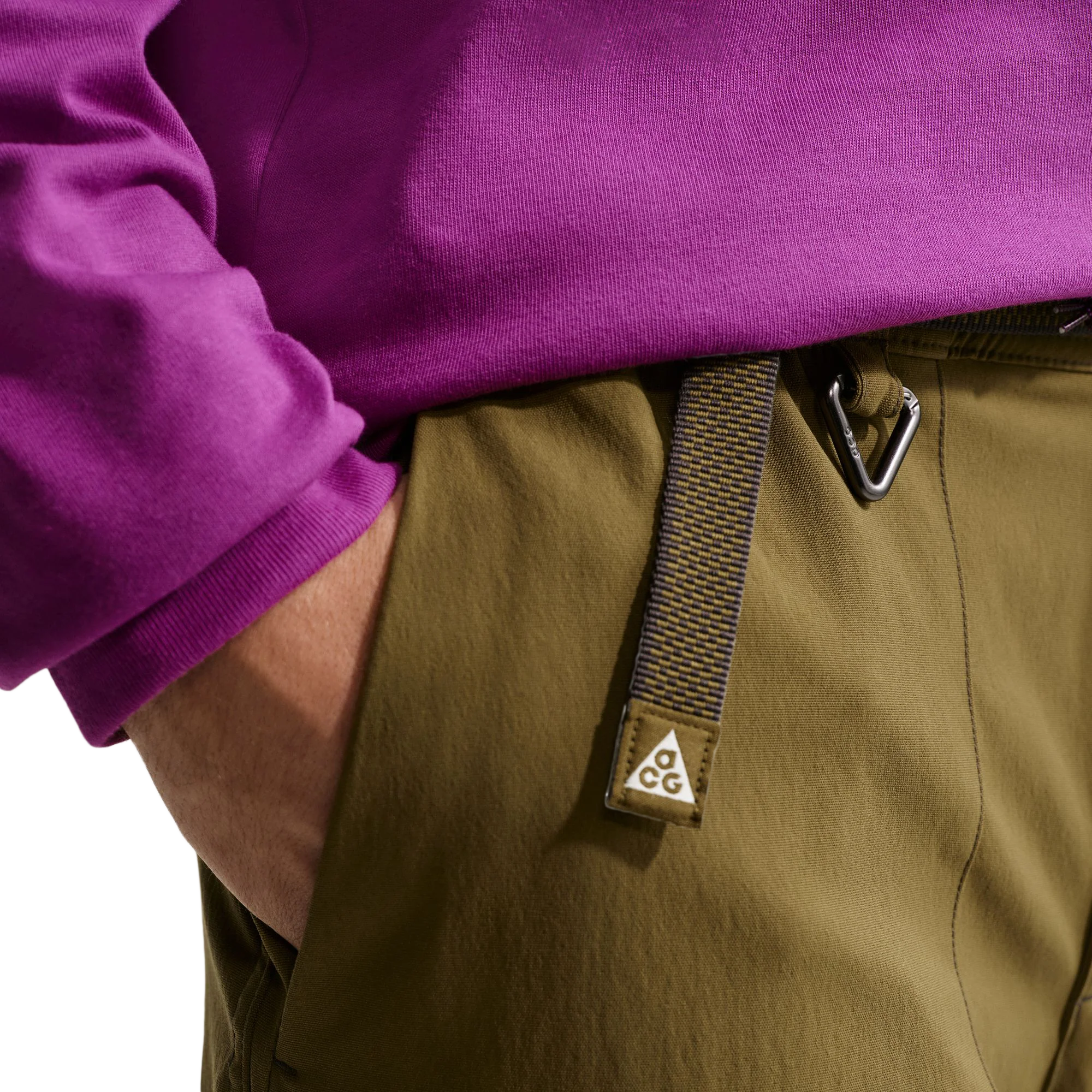 Nike ACG "Smith Summit" Zip Cargo Pants Olive Flak/Anthracite/Summit White HV0591-368 - Image 3