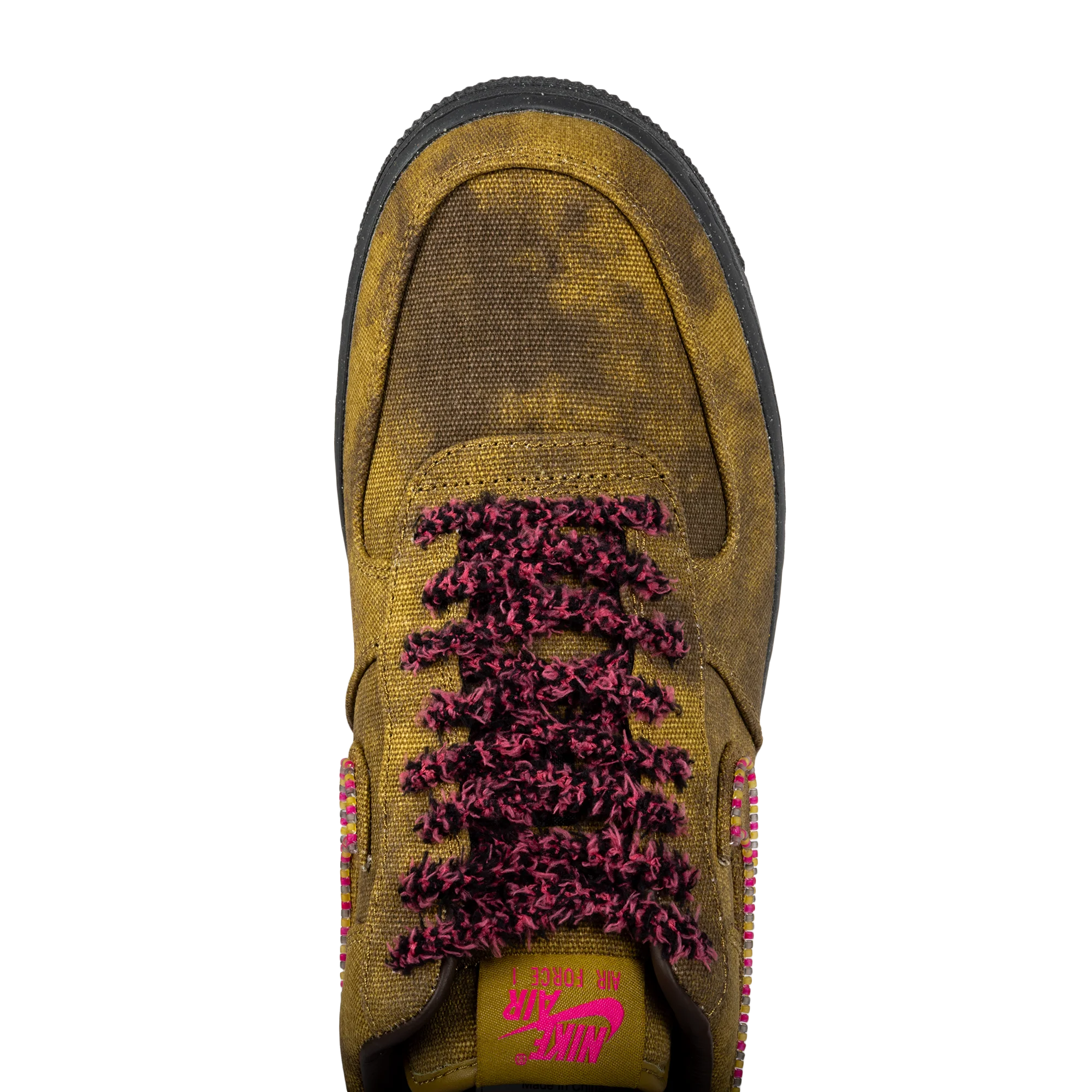 Nike Air Force 1 Boucle QS Desert Moss/Fierce Pink/Midwest Gold IO4474-300 - Image 4